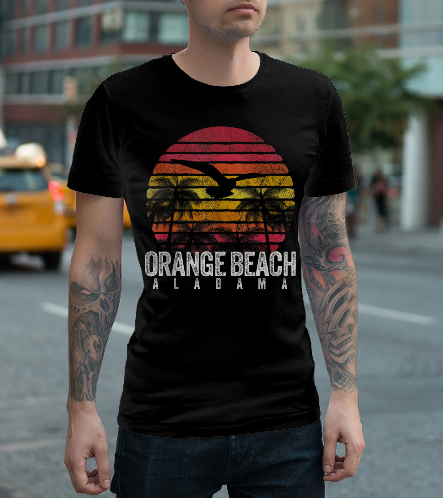 Orange Beach Alabama Palm Trees Sunset T-Shirt
