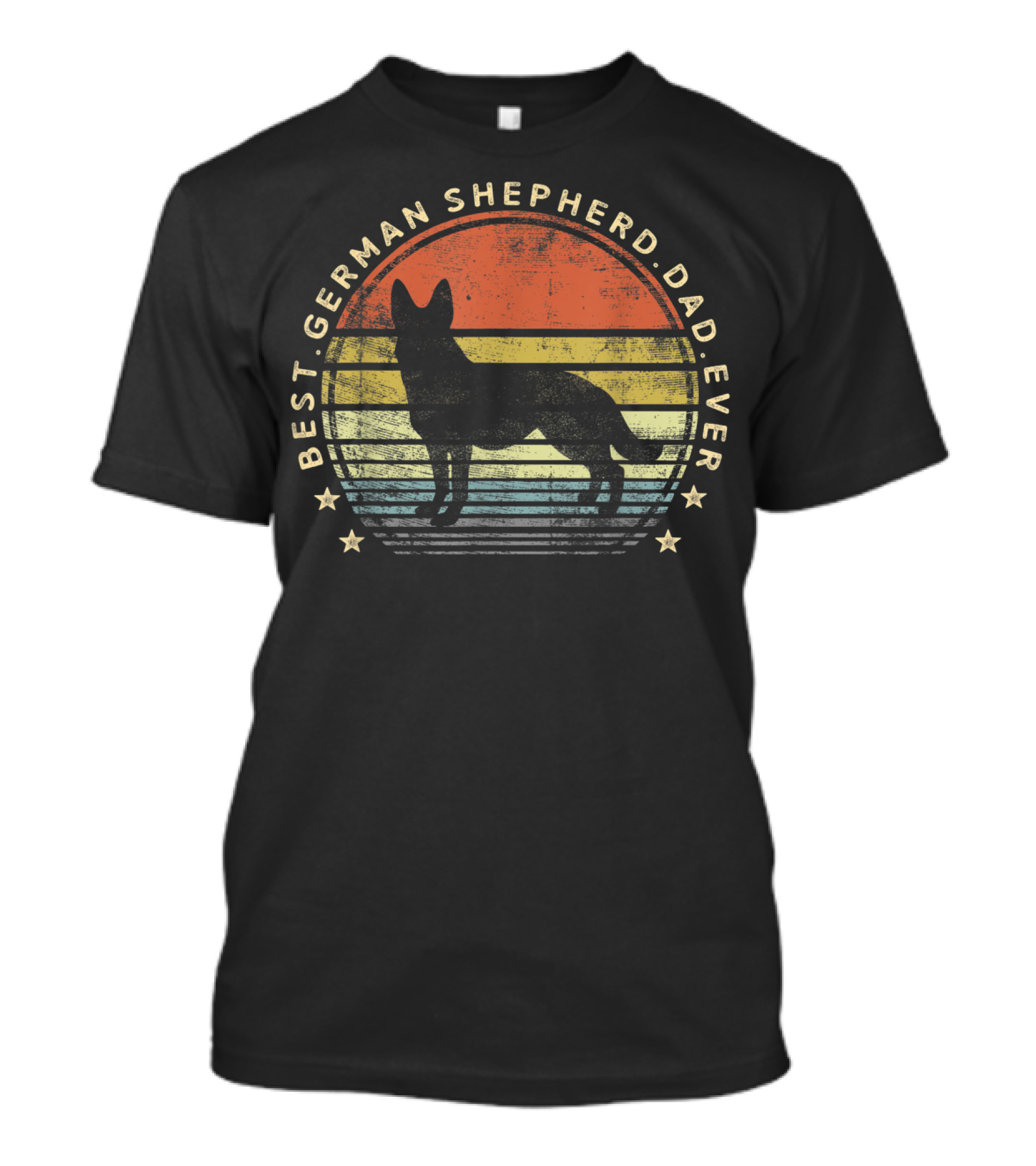 Best German Shepherd Dad Ever Retro T-Shirt