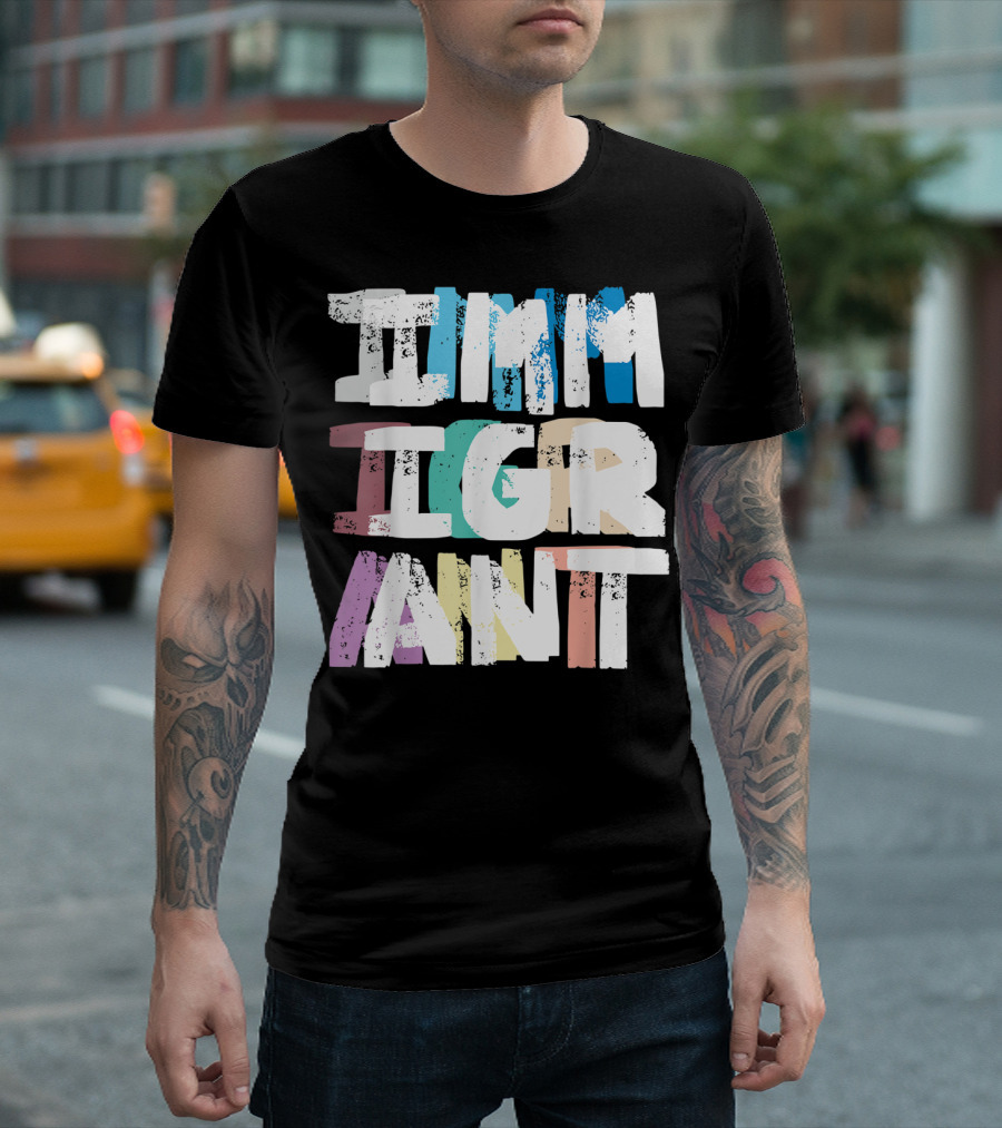 IMMIGRANT Pro Immigration Proud Immigrant Stacked T-Shirt
