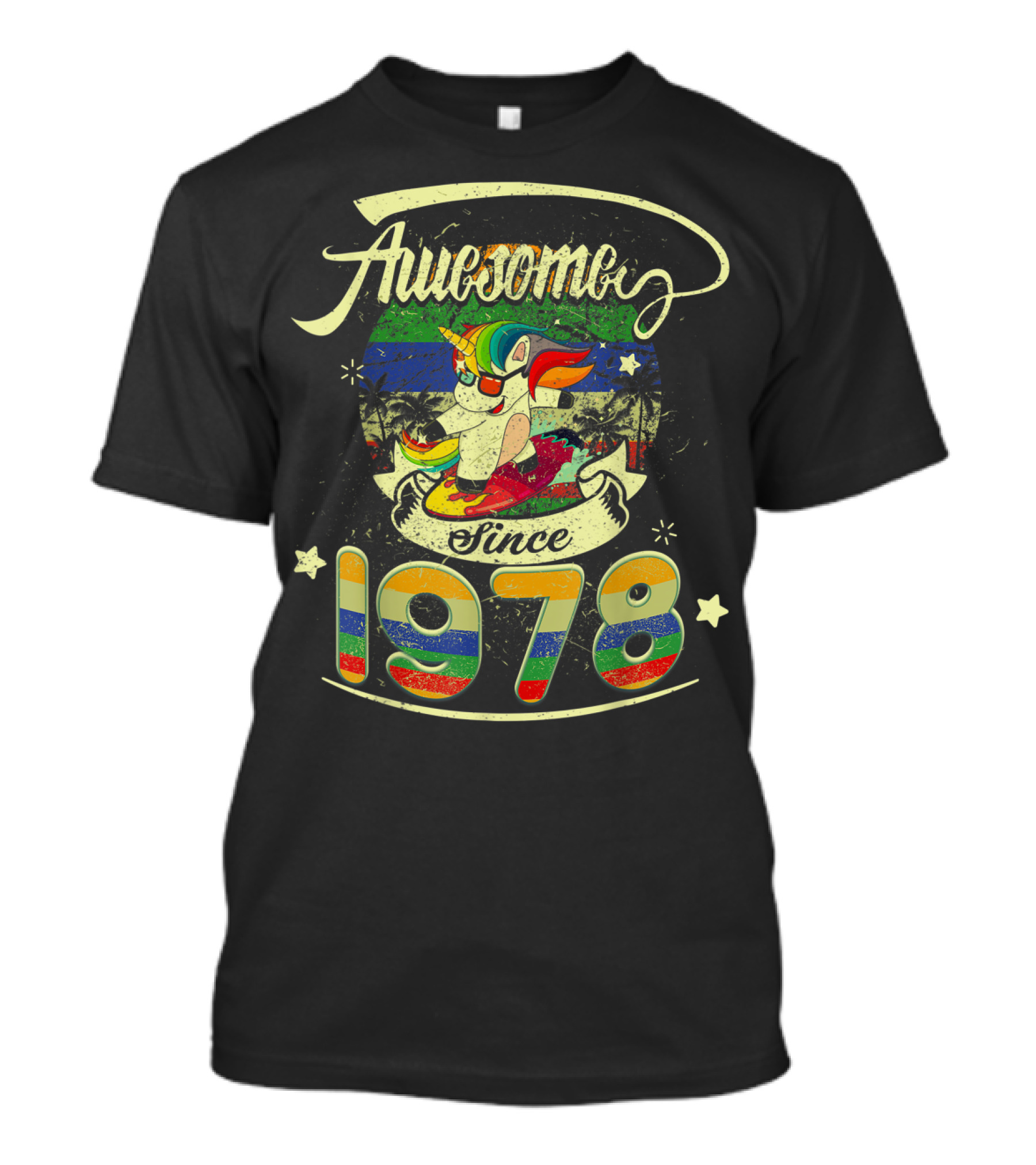 Awesome Retro Unicorn Since 1978 41st Birthday T-Shirt