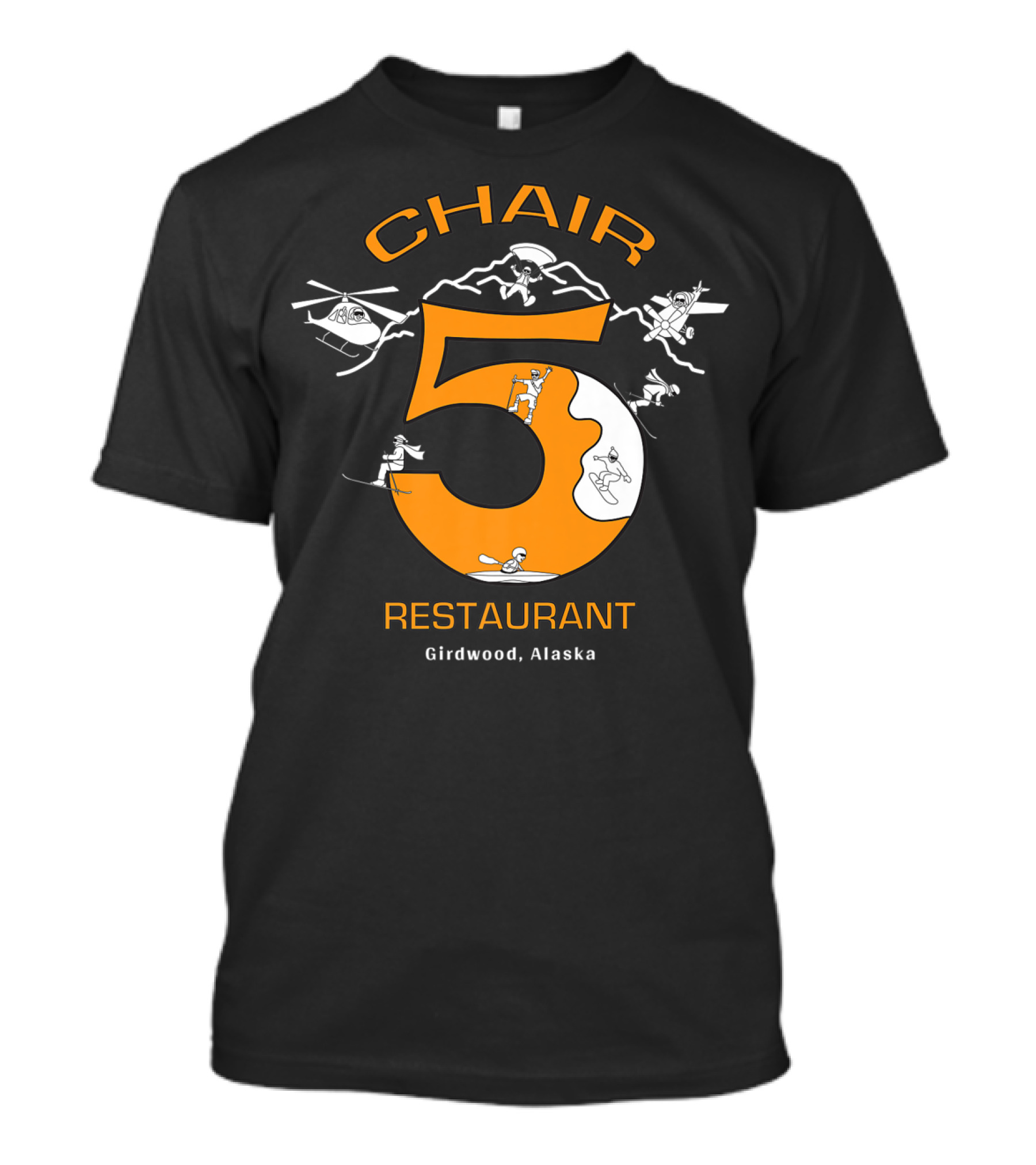 Chair 5 Restaurant Girdwood Alaska Helicopter Skiing Adventure T-Shirt