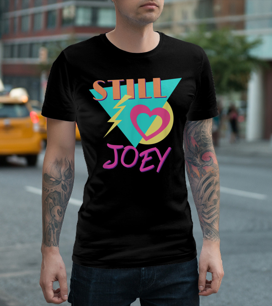 Still Love Joey 80s Retro Style Triangles Hearts Lightning T-Shirt