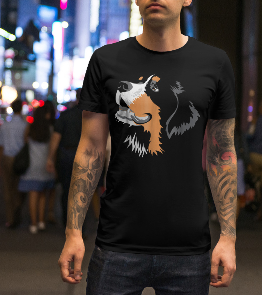 Bernese Mountain Dog Profile T-Shirt