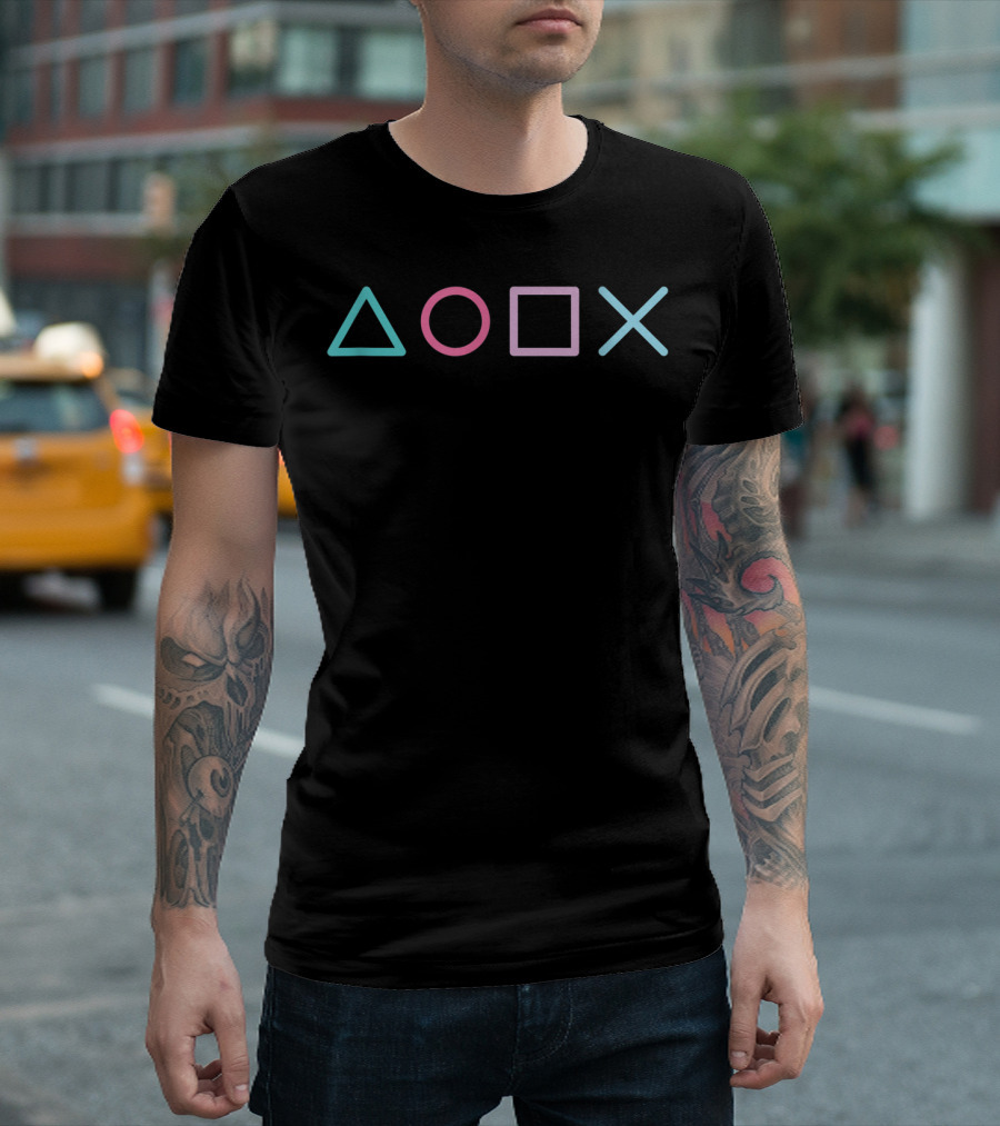 PlayStation Controller Iconic Button Shapes T-Shirt