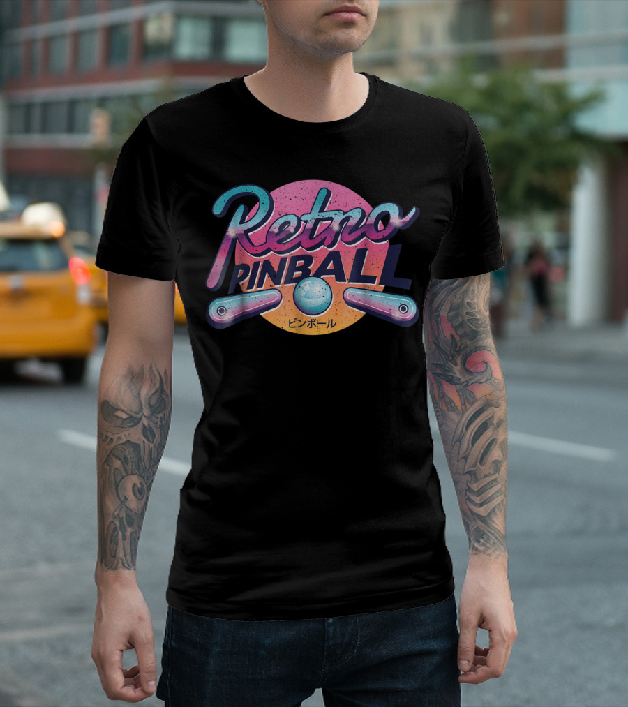 Retro Pinball Gamer Nerd Video Game T-Shirt