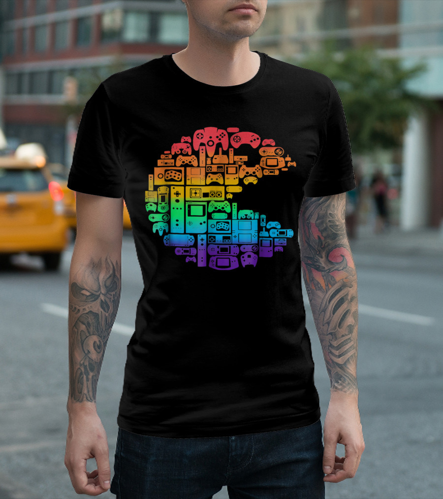 Video Gamer Gaymer Rainbow Controller T-Shirt