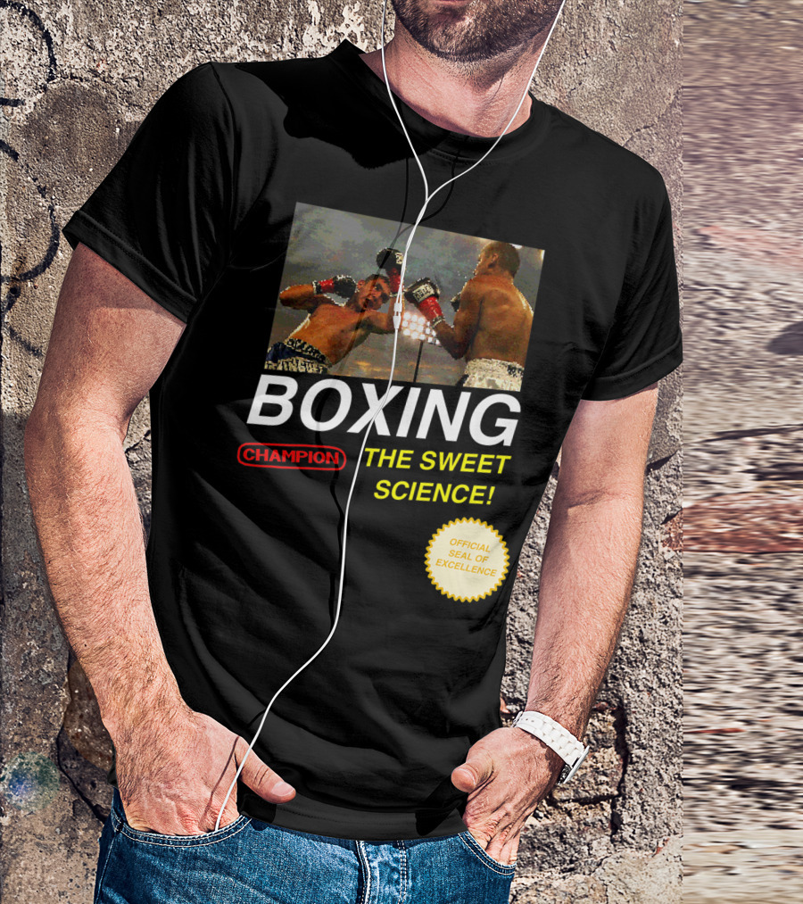 BOXING 8Bit Video Game Champion The Sweet Science Official Seal Of Excellence T-Shirt