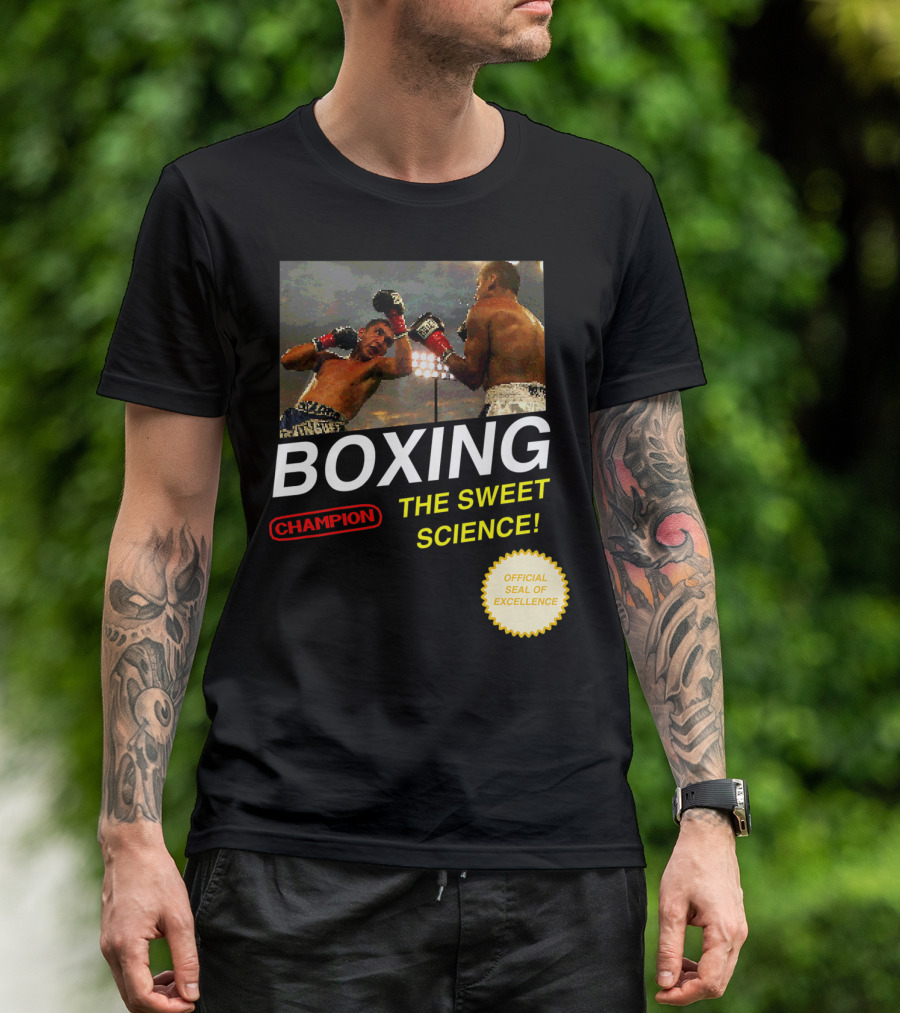 BOXING 8Bit Video Game Champion The Sweet Science Official Seal Of Excellence T-Shirt