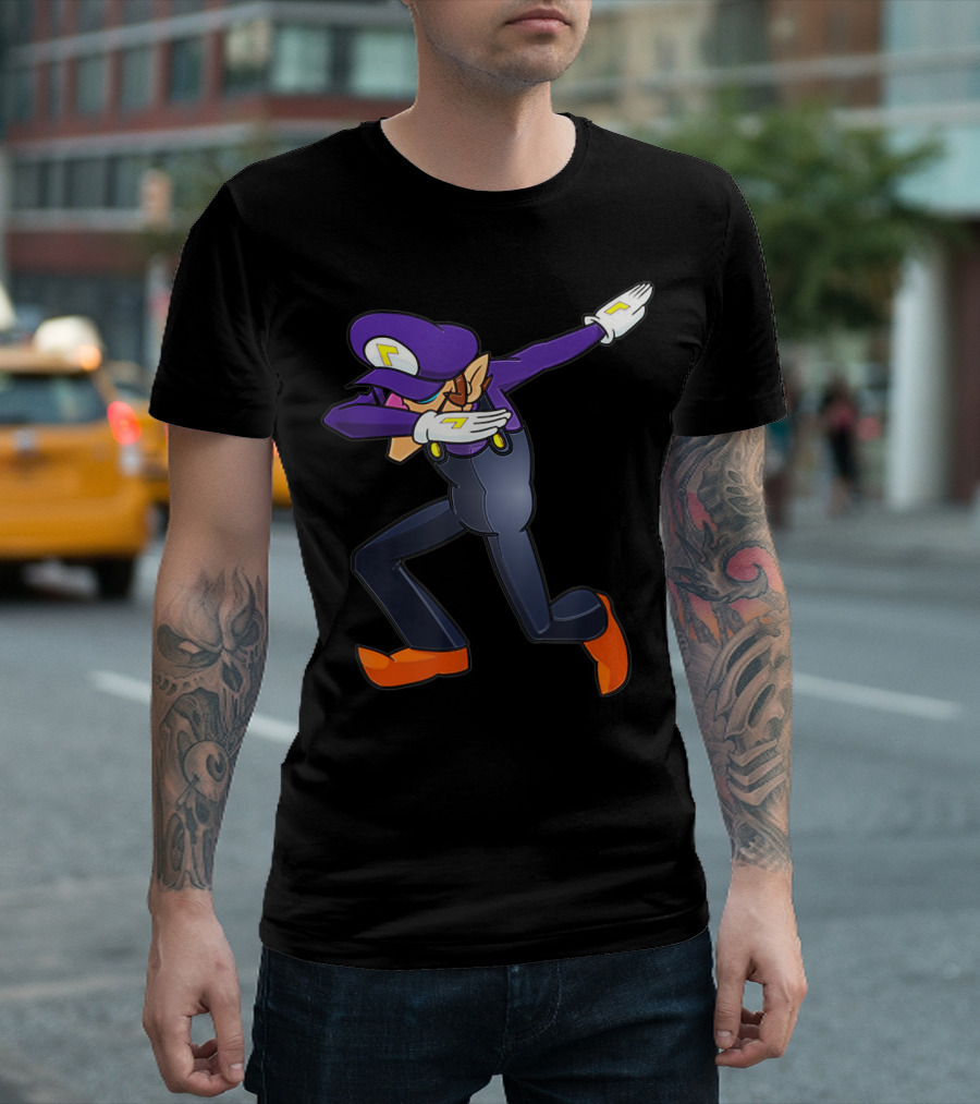 Waluigidab Gaming Character Dab Pose Fan T-Shirt