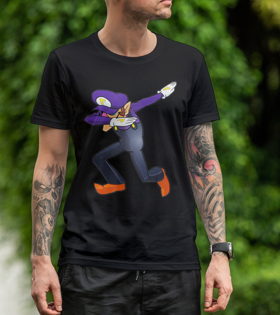 Waluigidab Gaming Character Dab Pose Fan T-Shirt