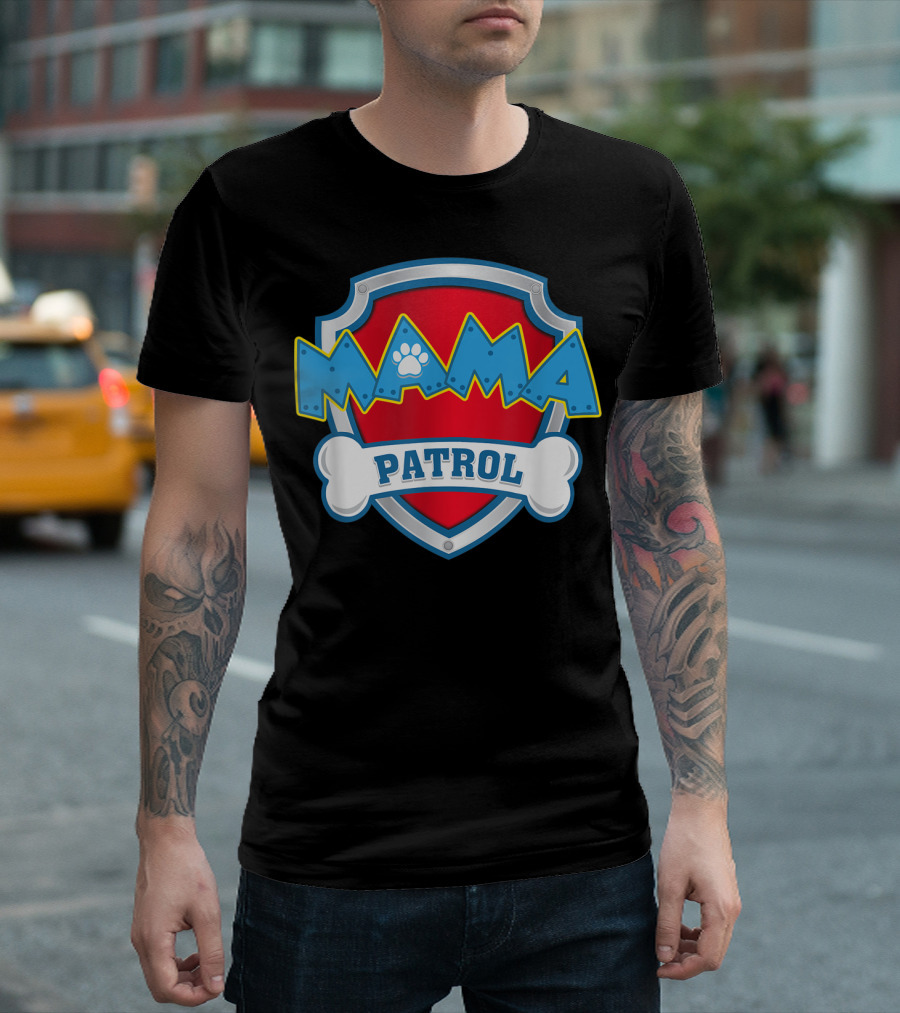 Mama Patrol Paw Shield Emblem T-Shirt