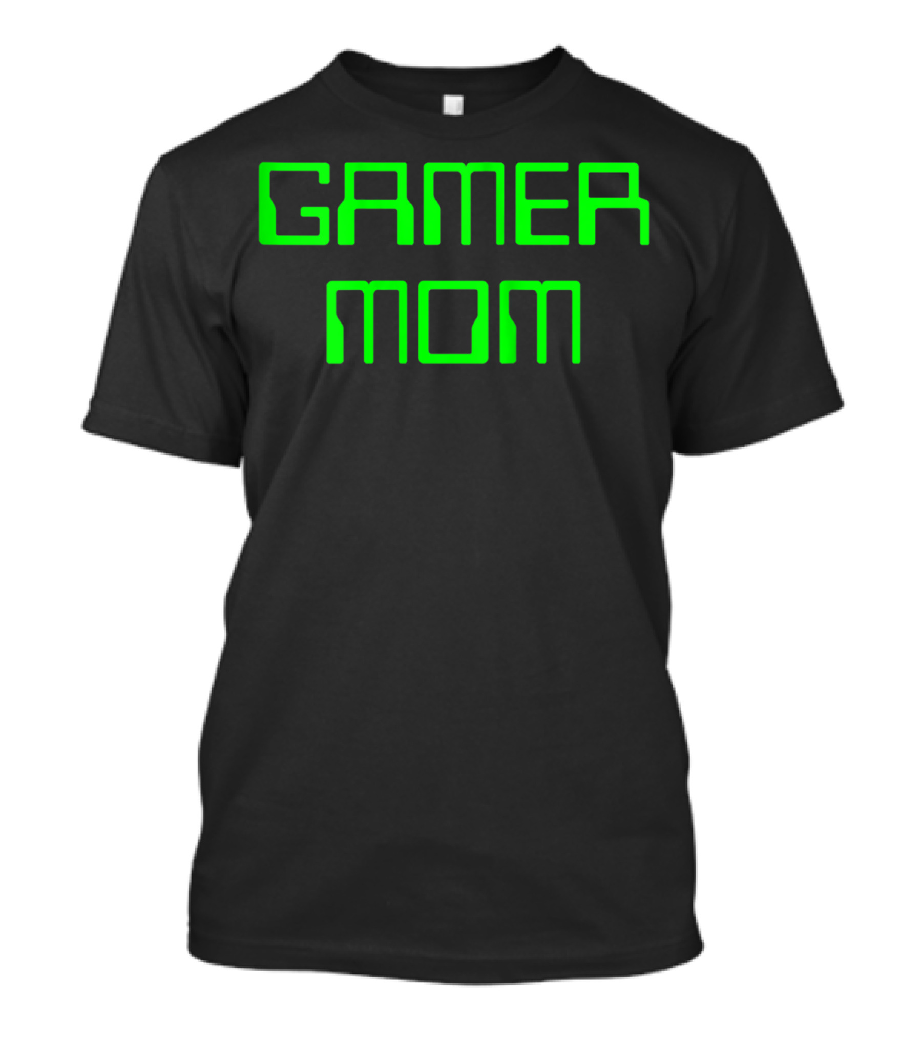 Gamer Mom Video Games Green Text T-Shirt