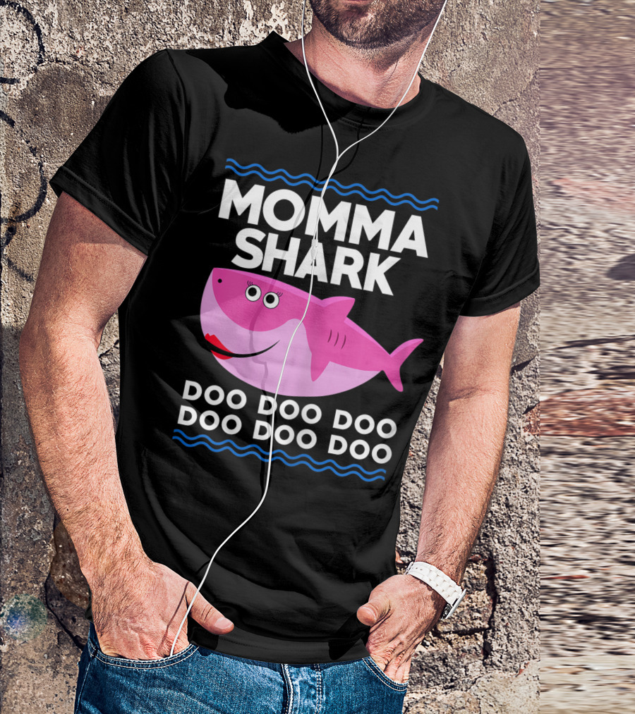 Momma Shark Doo Doo Doo Doo Doo Doo Funny Kids Video T-Shirt