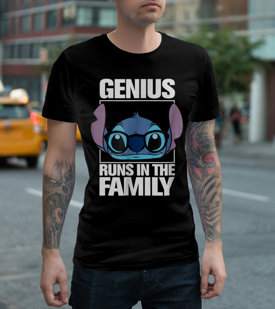 Disney Lilo And Stitch Genius Runs In The Family T-Shirt