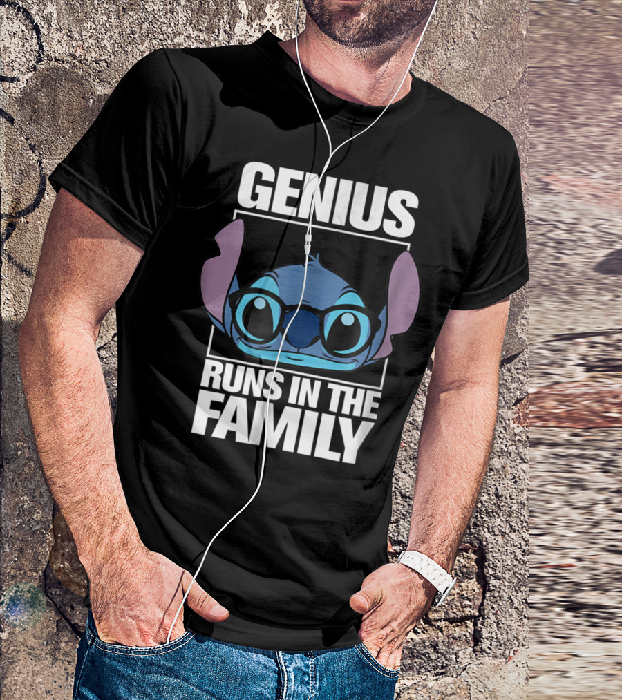 Disney Lilo And Stitch Genius Runs In The Family T-Shirt