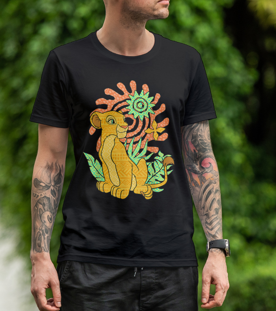 Disney The Lion King Nala Colorful Geometric Pattern With Iconic Nature Elements T-Shirt