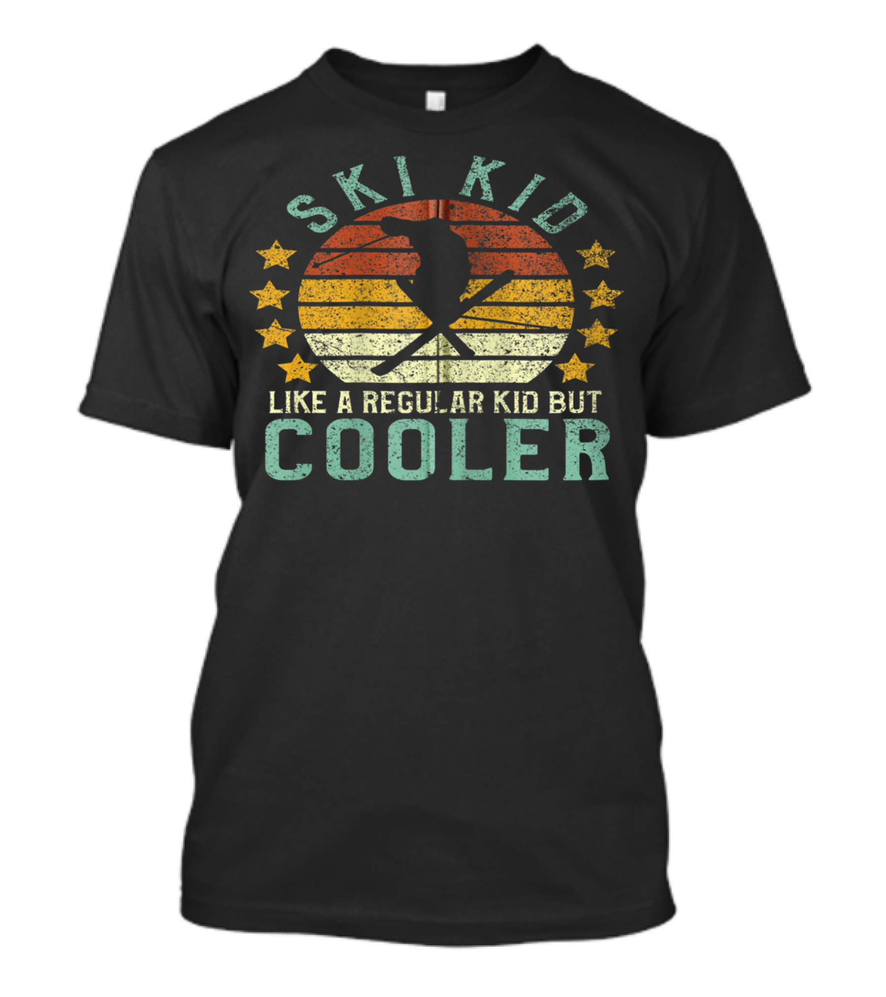 SKI KID LIKE A REGULAR KID BUT COOLER VINTAGE SKIER SKIING FUNNY YOUNG T-Shirt