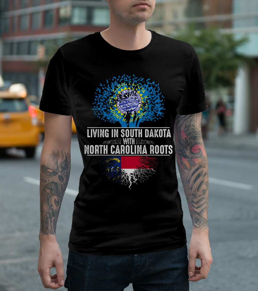 Living in South Dakota With North Carolina Roots T-Shirt