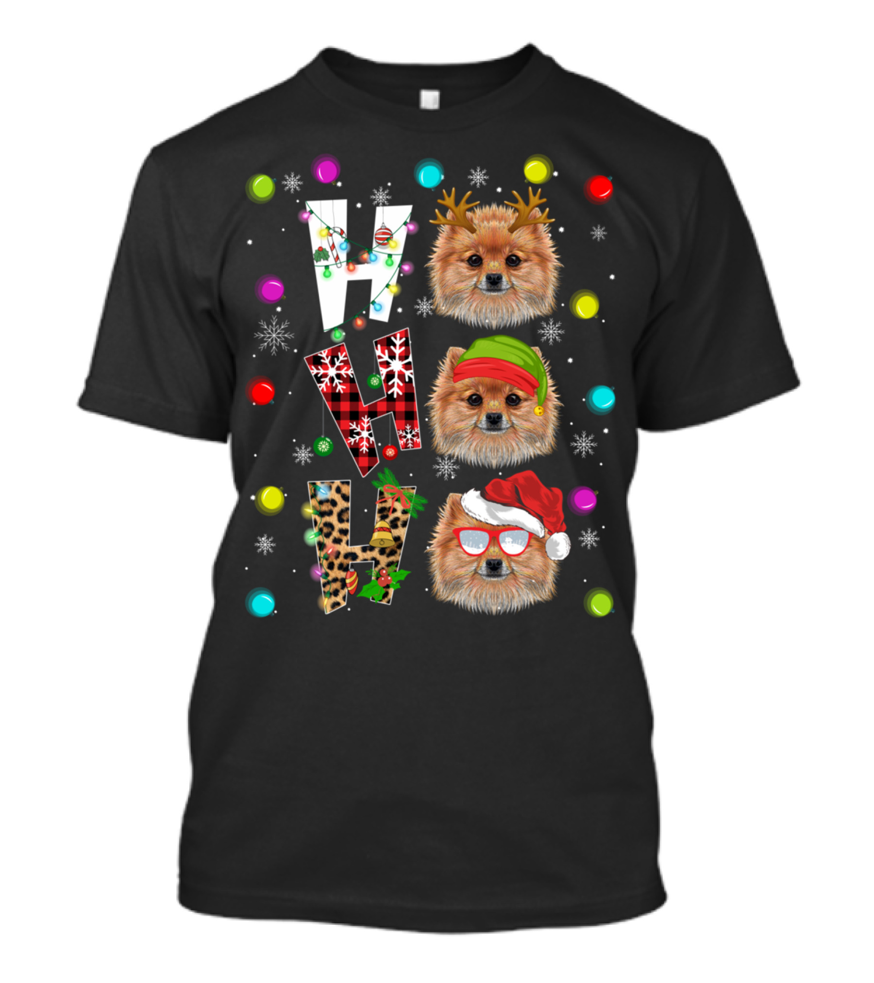 HAPPY HUSKY HOLIDAYS CUTE POMERANIAN CHRISTMAS T-Shirt