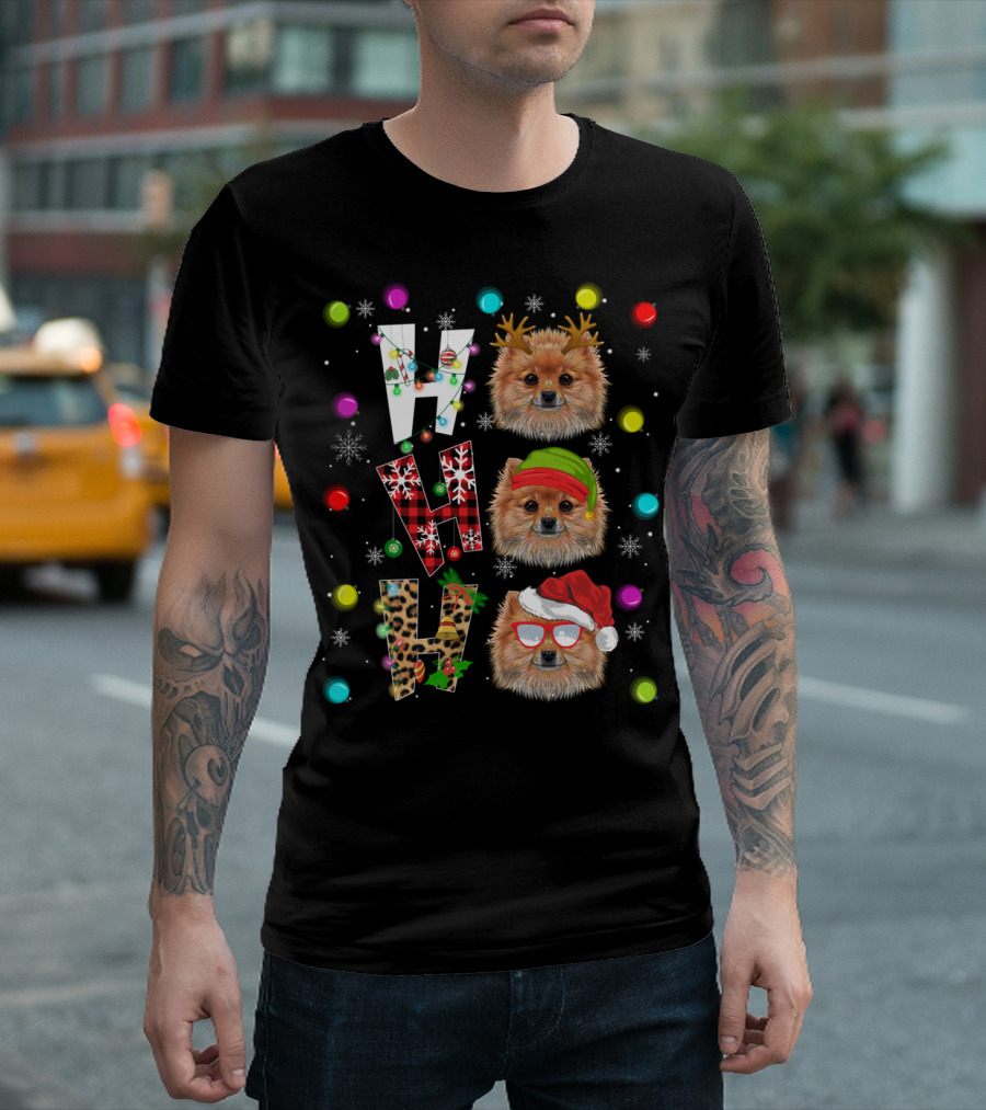 HAPPY HUSKY HOLIDAYS CUTE POMERANIAN CHRISTMAS T-Shirt