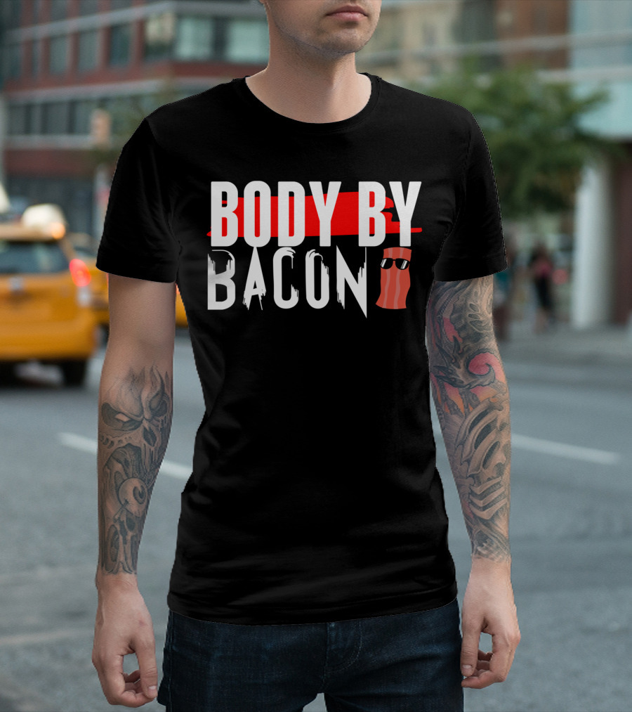 BODY BY BACON KETO DIET FOR KETOSIS FUNNY BACON CHARACTER T-Shirt