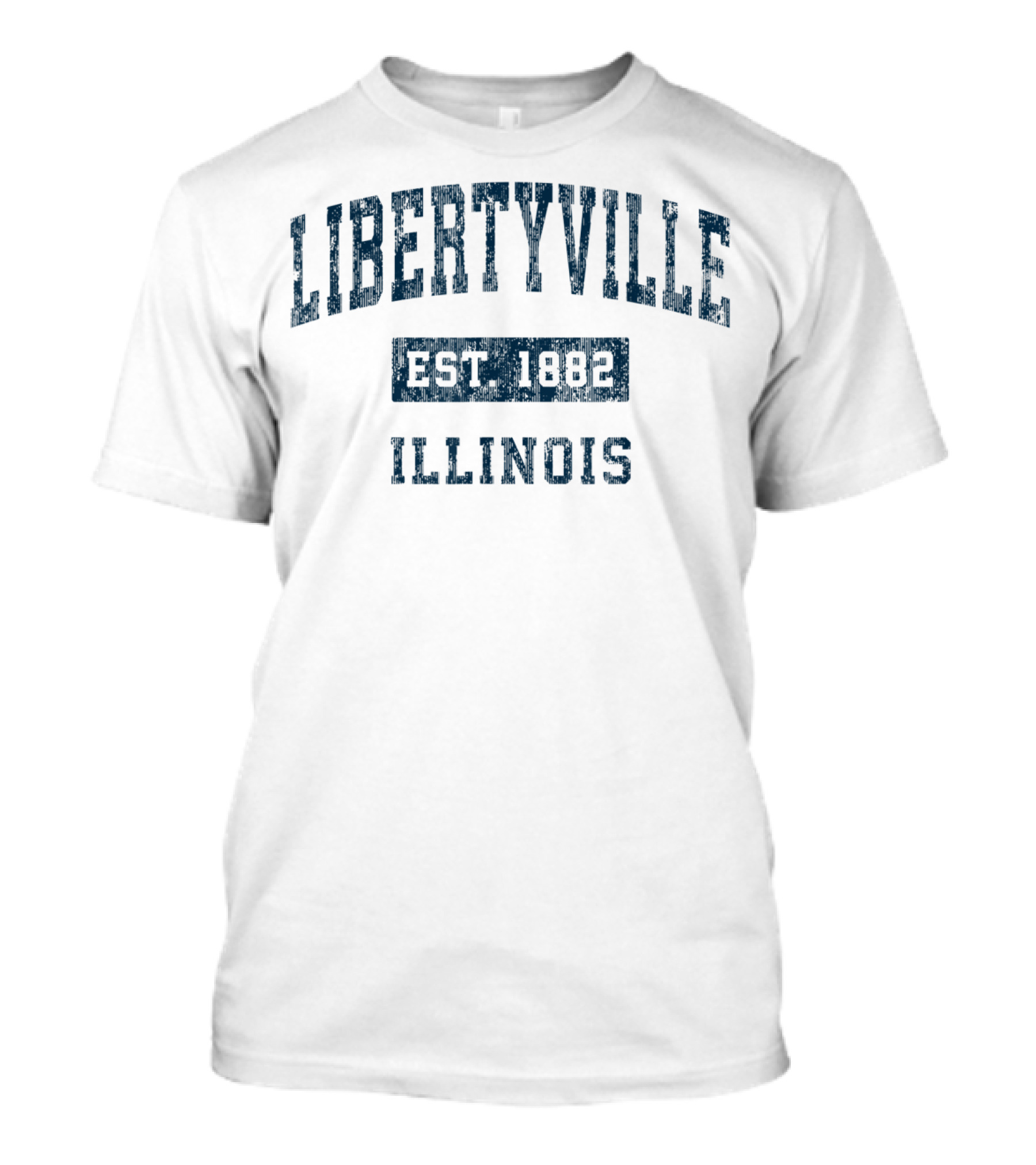 LIBERTYVILLE ILLINOIS EST 1882 VINTAGE SPORTS NAVY T-Shirt