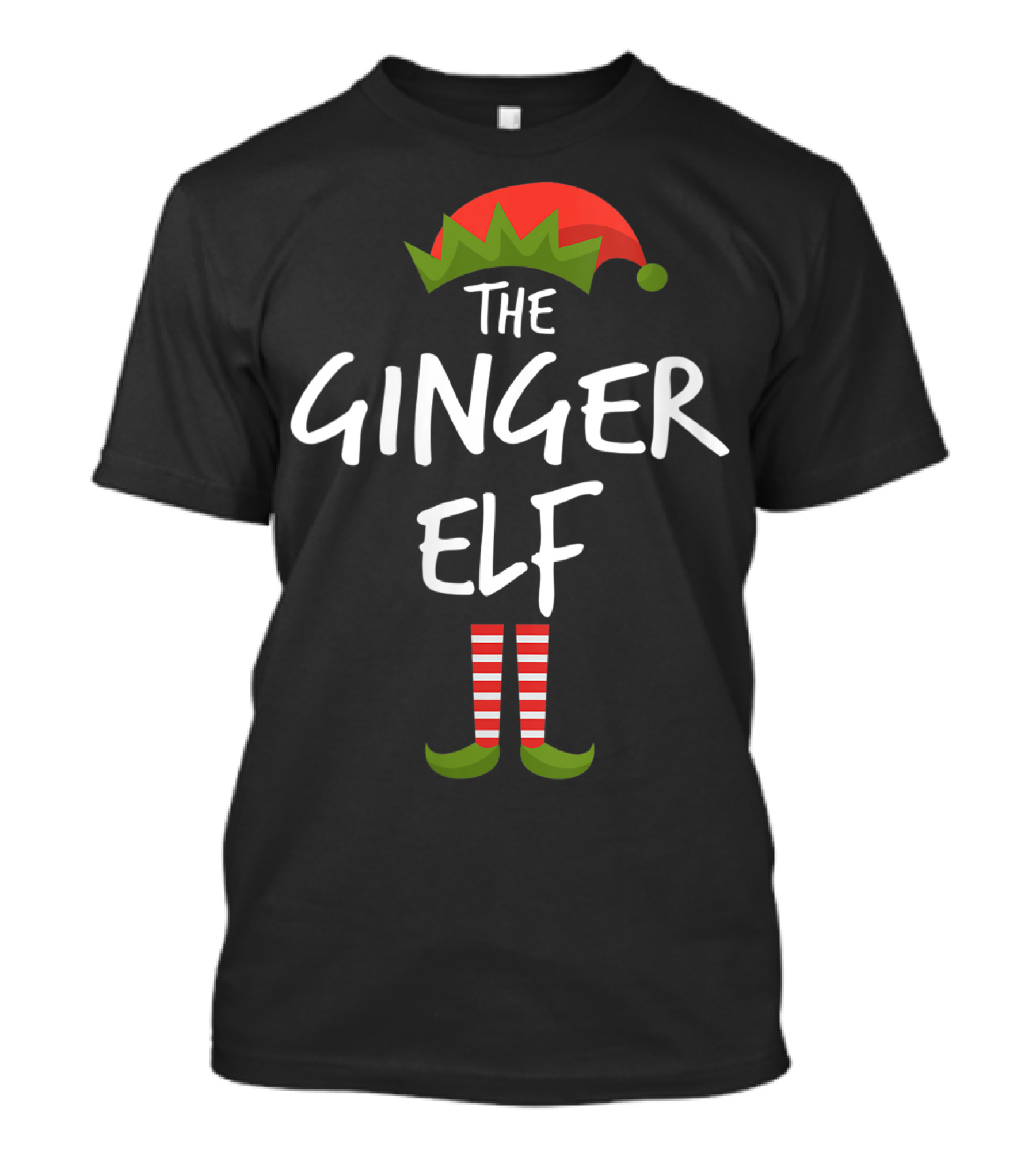THE GINGER ELF HAT AND STRIPED SOCKS T-Shirt