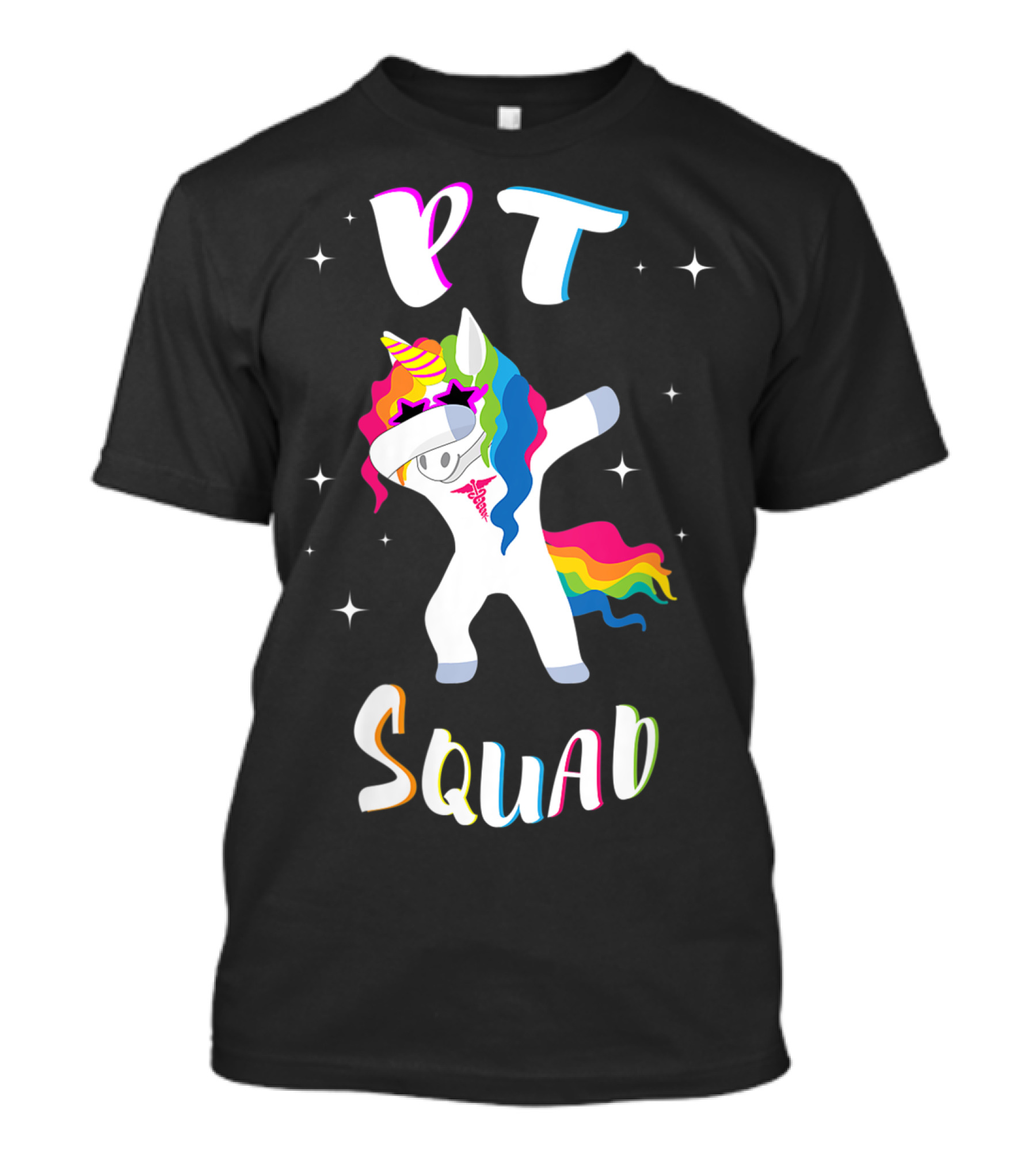 Unicorn Rainbow PT Squad Dabbing Star Magic T-Shirt