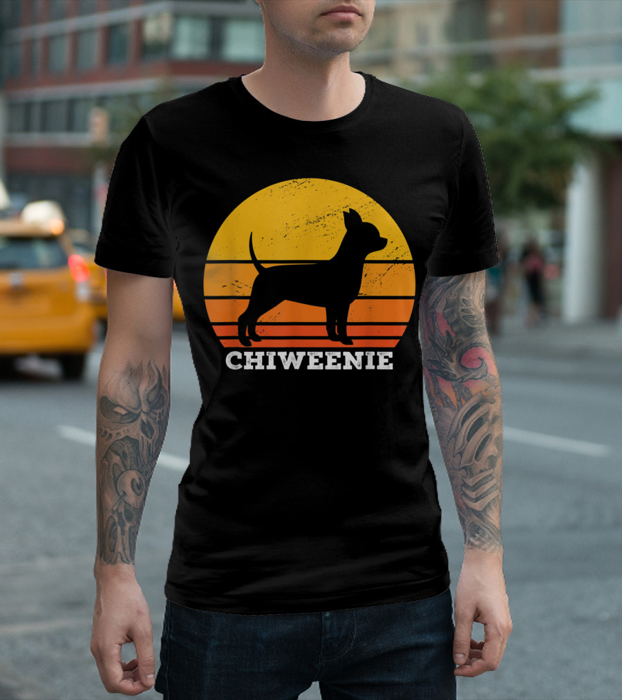 CHIWEENIE DOG SUNSET VINTAGE T-Shirt