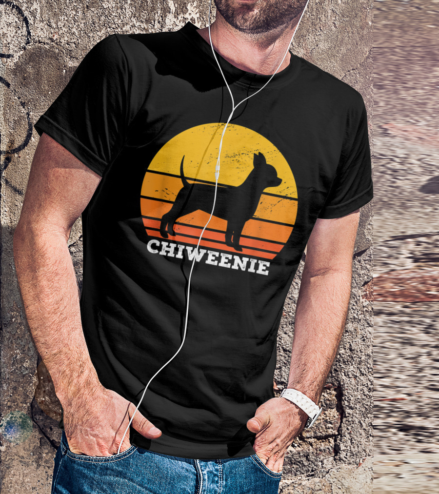 CHIWEENIE DOG SUNSET VINTAGE T-Shirt