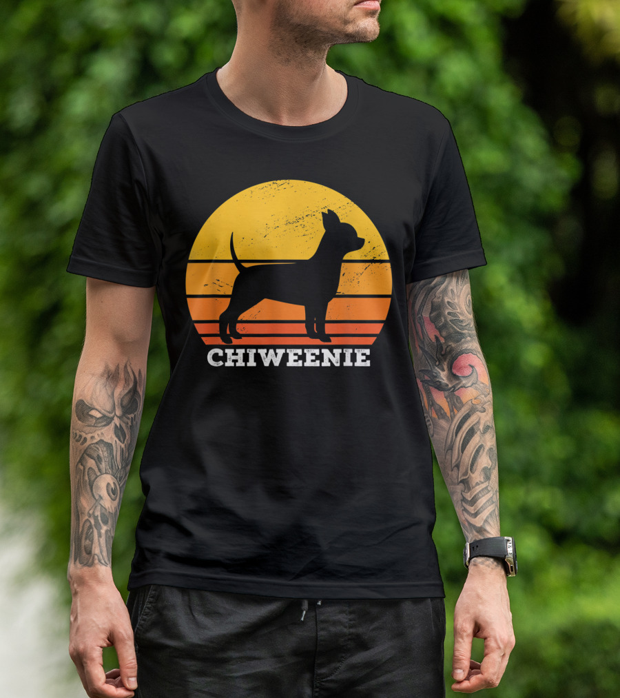 CHIWEENIE DOG SUNSET VINTAGE T-Shirt