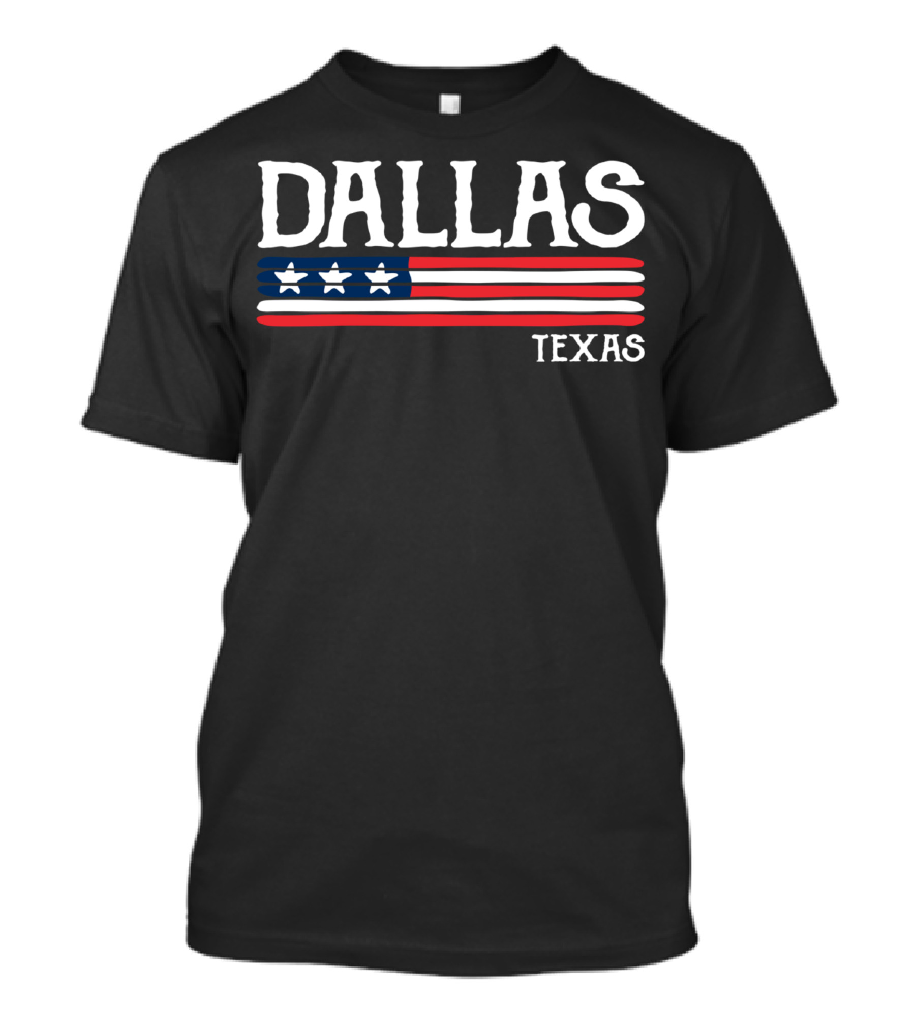 DALLAS TEXAS Stars And Stripes Flag T-Shirt
