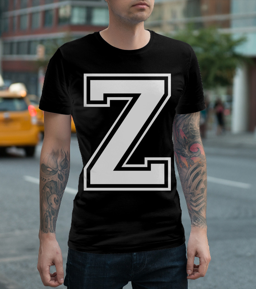LETTER Z CAPITAL ALPHABET COLLEGE VARSITY T-Shirt