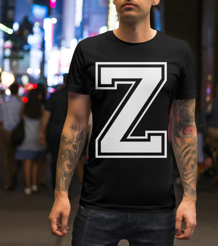 LETTER Z CAPITAL ALPHABET COLLEGE VARSITY T-Shirt