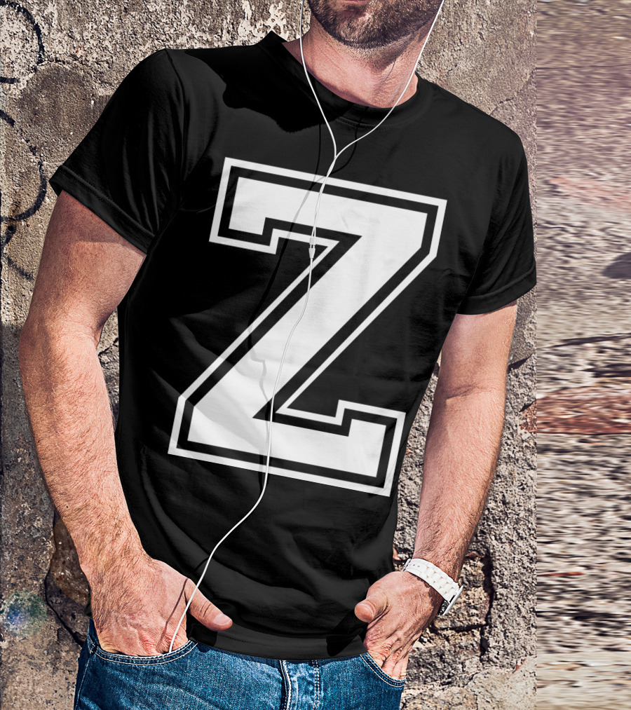 LETTER Z CAPITAL ALPHABET COLLEGE VARSITY T-Shirt