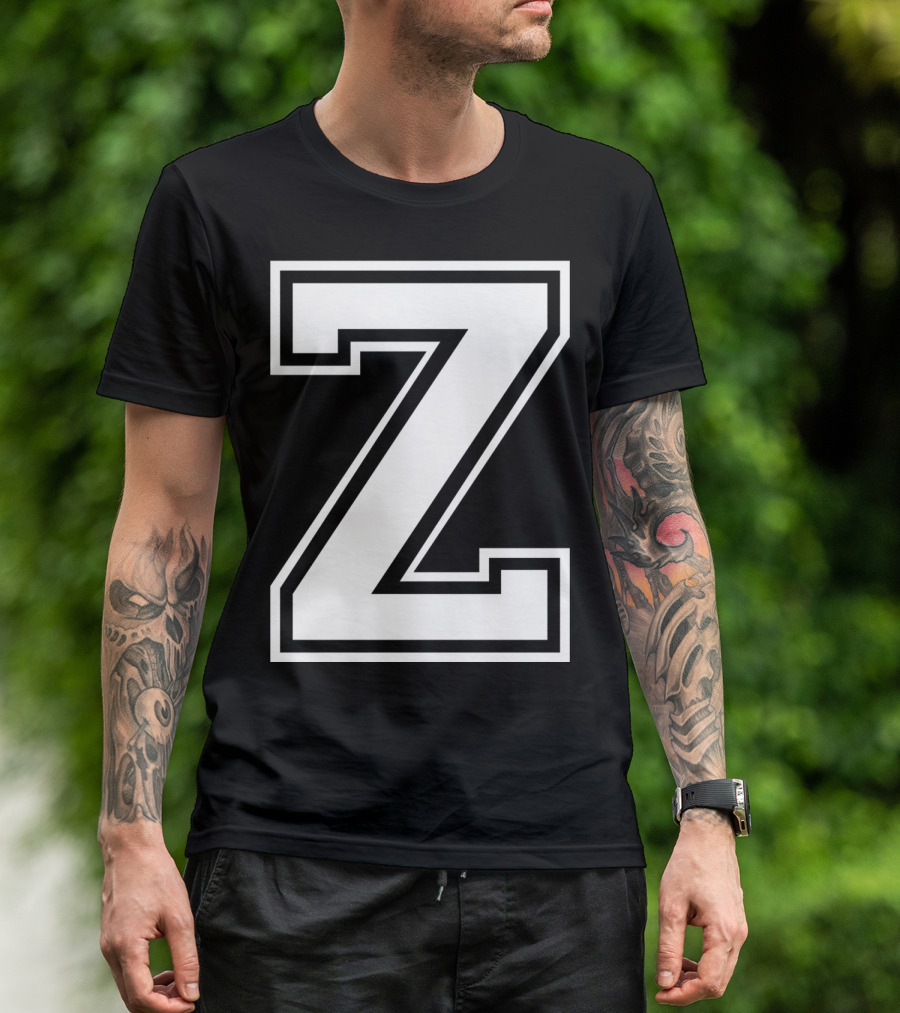 LETTER Z CAPITAL ALPHABET COLLEGE VARSITY T-Shirt