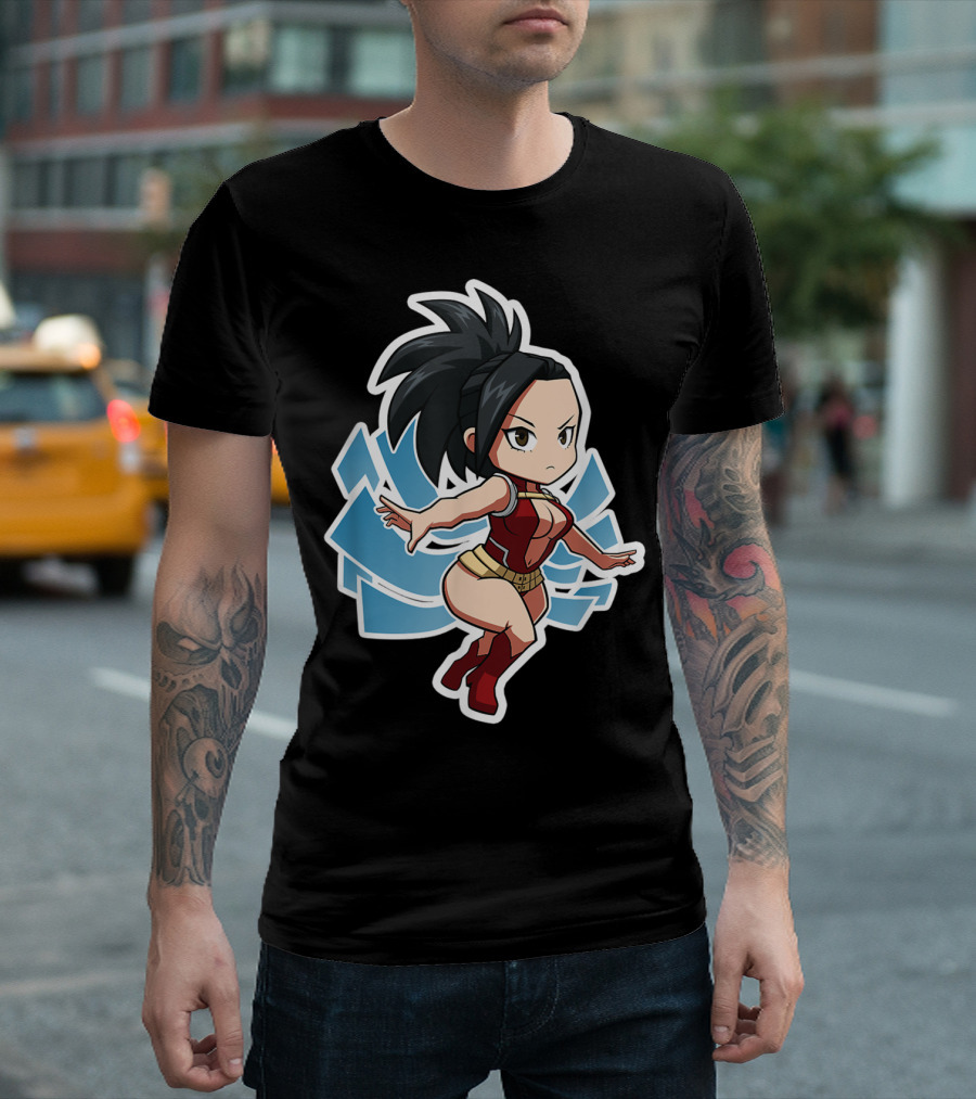 Momo Yaoyorozu Chibi Anime Character Fan T-Shirt