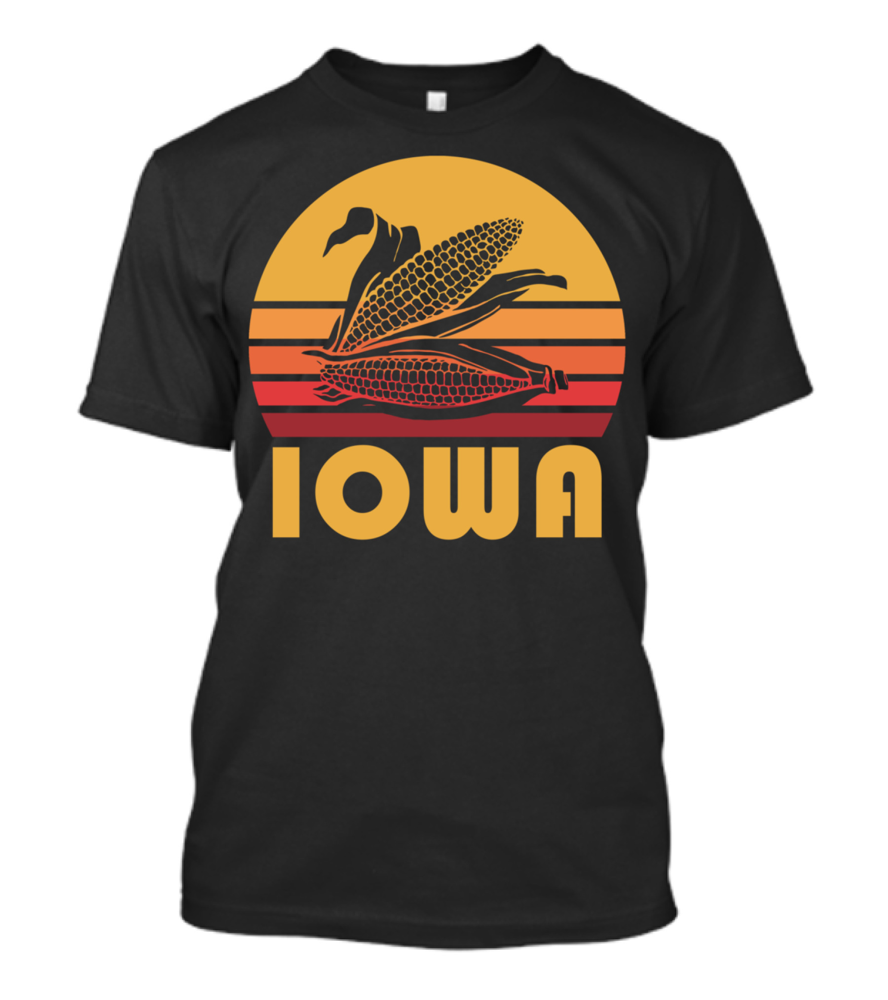 RETRO IOWA CORN SUNSET VINTAGE MAIZE FARMING T-Shirt
