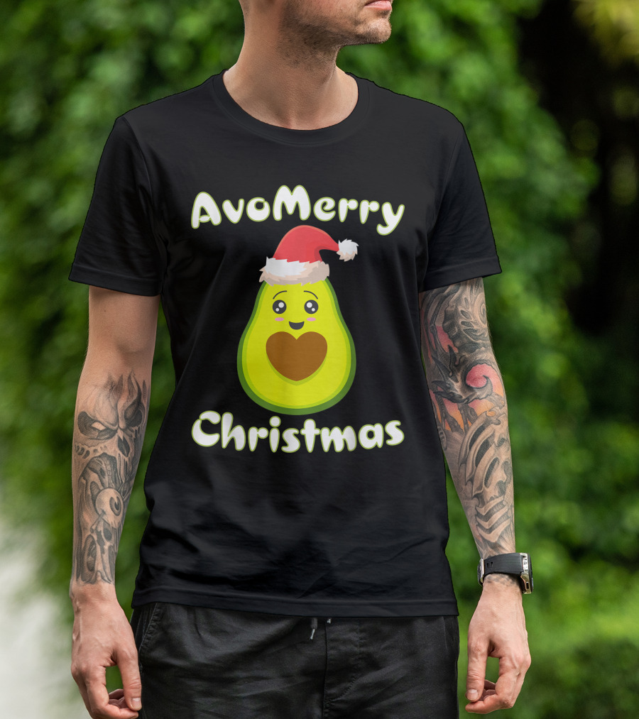 Avo Merry Christmas Santa Avocado T-Shirt