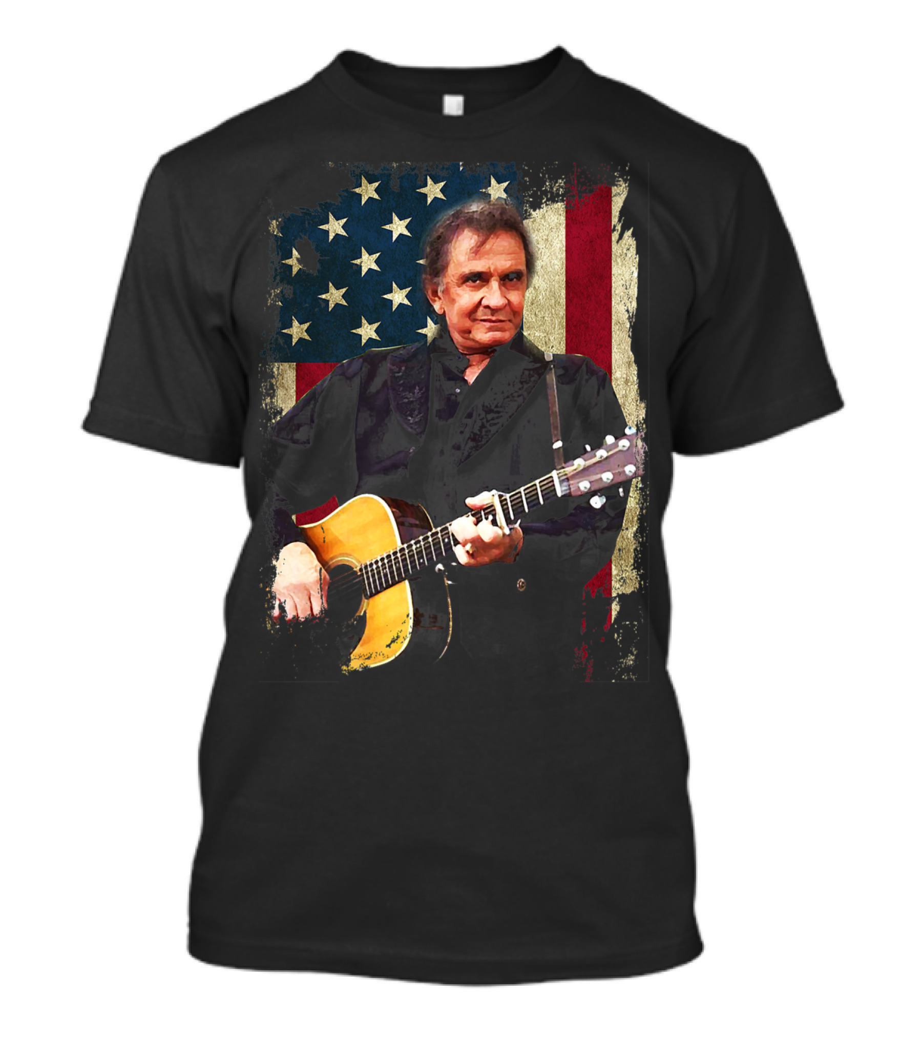JOHNNY CASH AMERICAN FLAG VINTAGE LEGENDS NEVER DIE T-Shirt