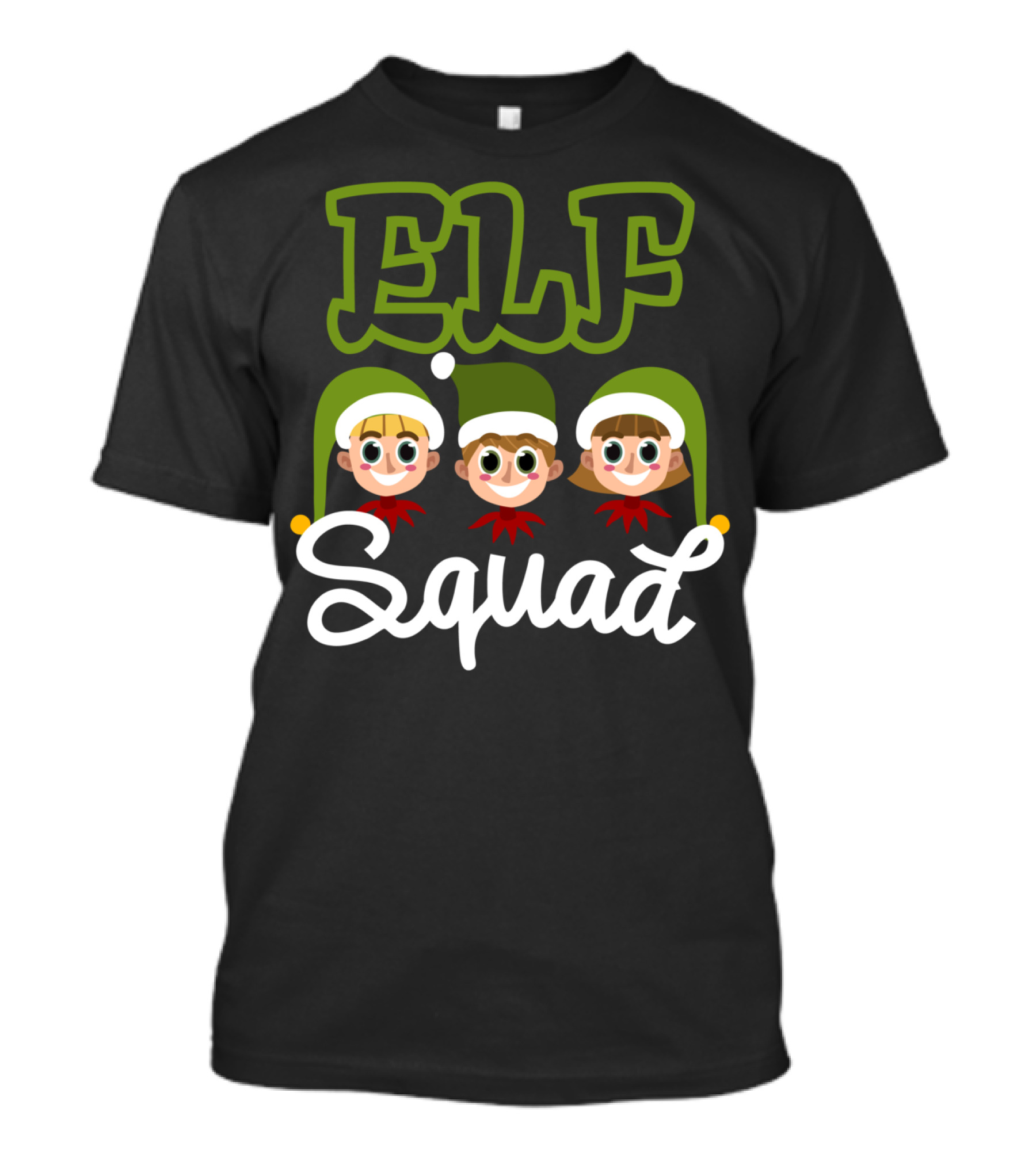 Christmas Funny Family Group Matching Elf Squad T-Shirt