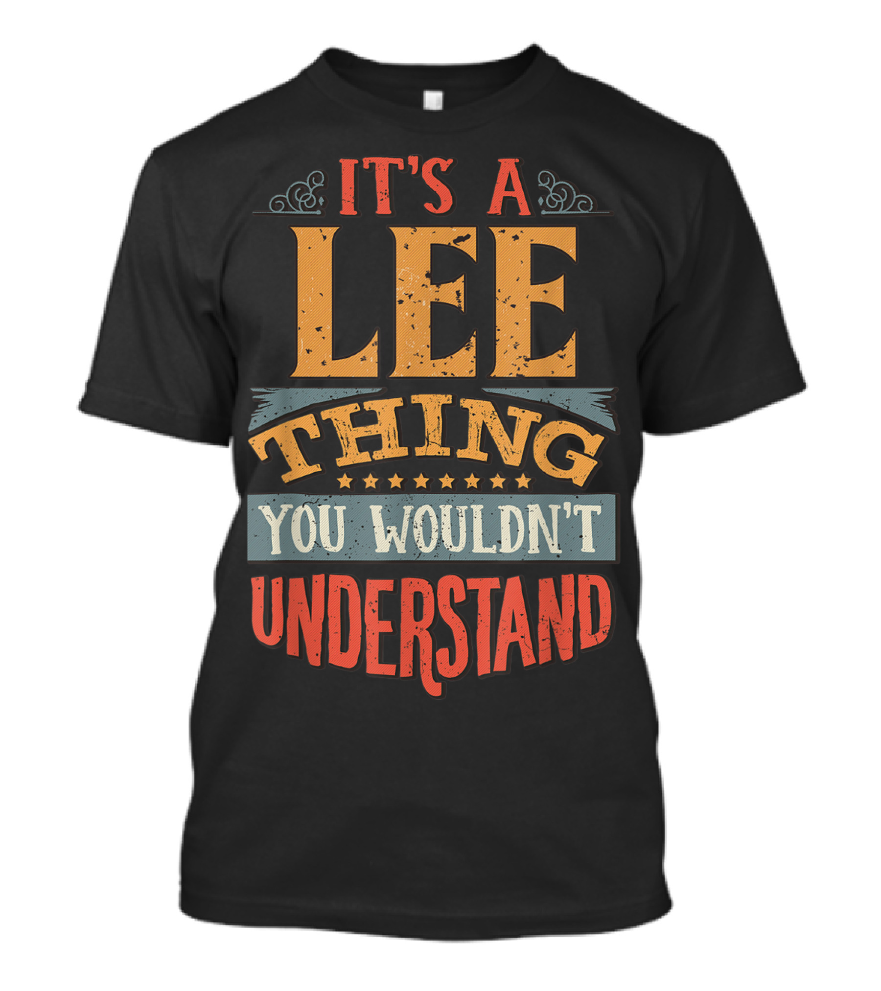 It's A Lee Thing You Wouldn't Understand Stars And Ornate Flourishes T-Shirt