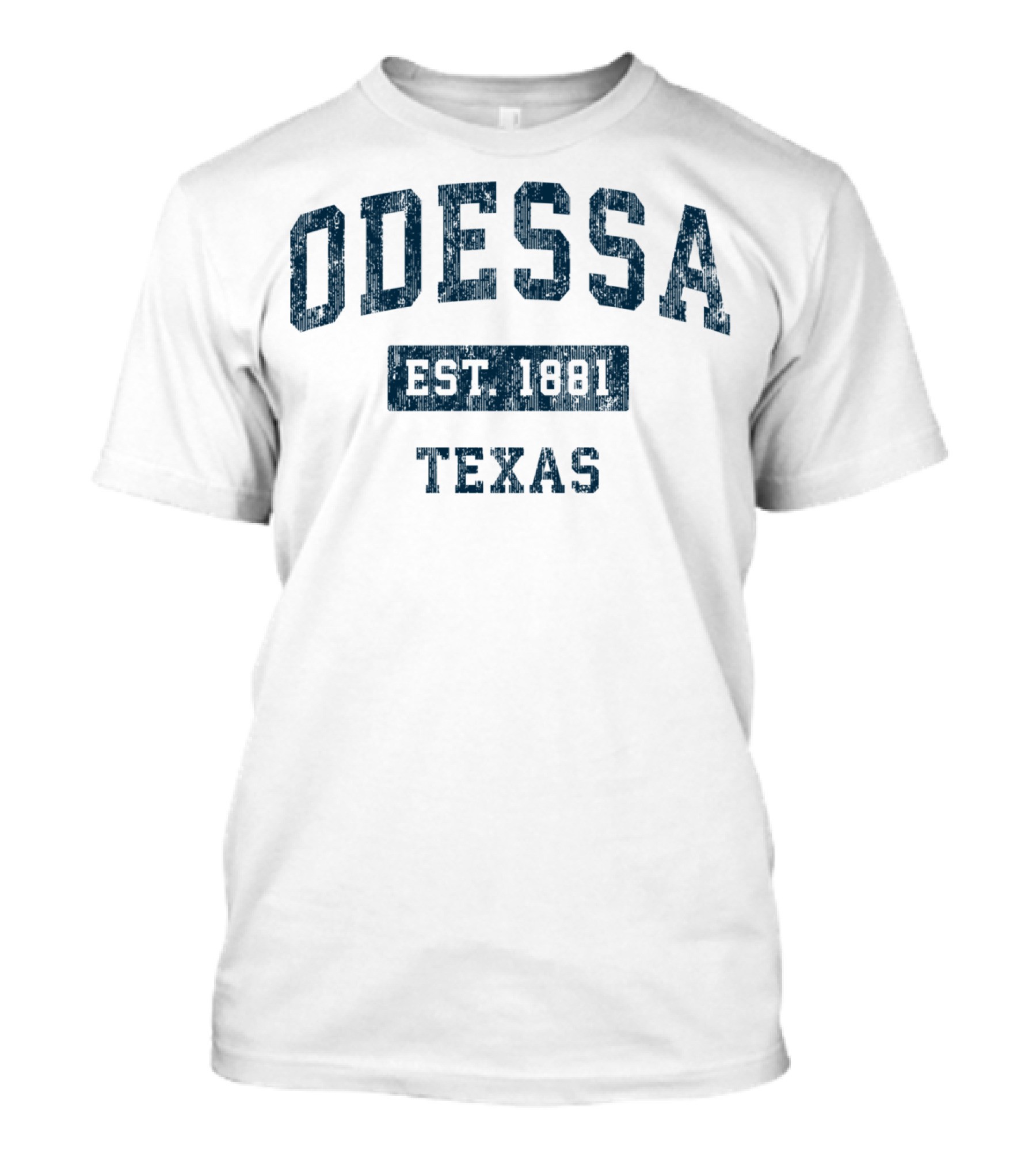 Odessa Texas Est. 1881 Vintage Sports Navy T-Shirt