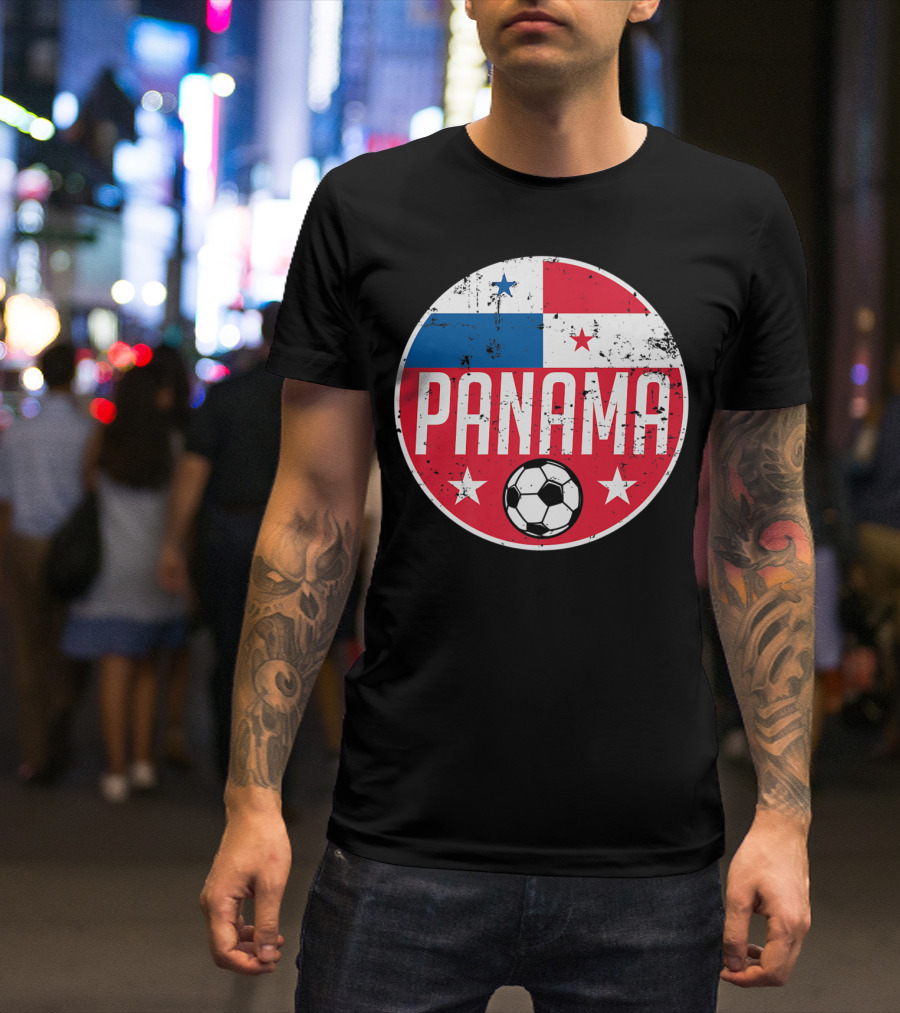 Panama Soccer Football Team Flag Circular T-Shirt