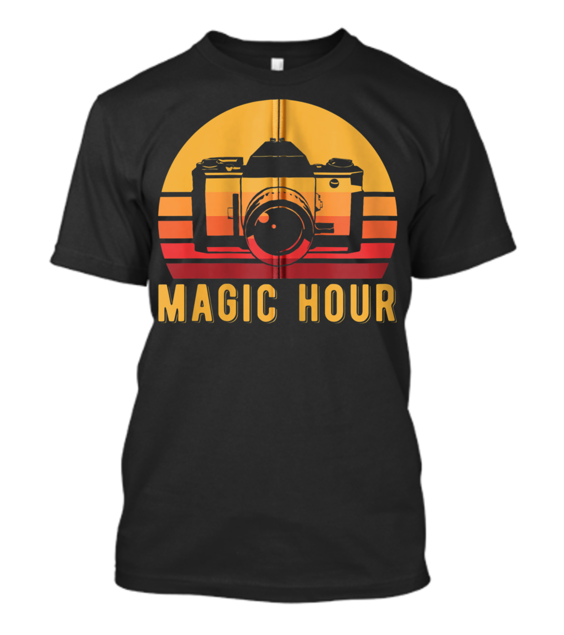 Magic Hour Retro Camera Photography Zip T-Shirt
