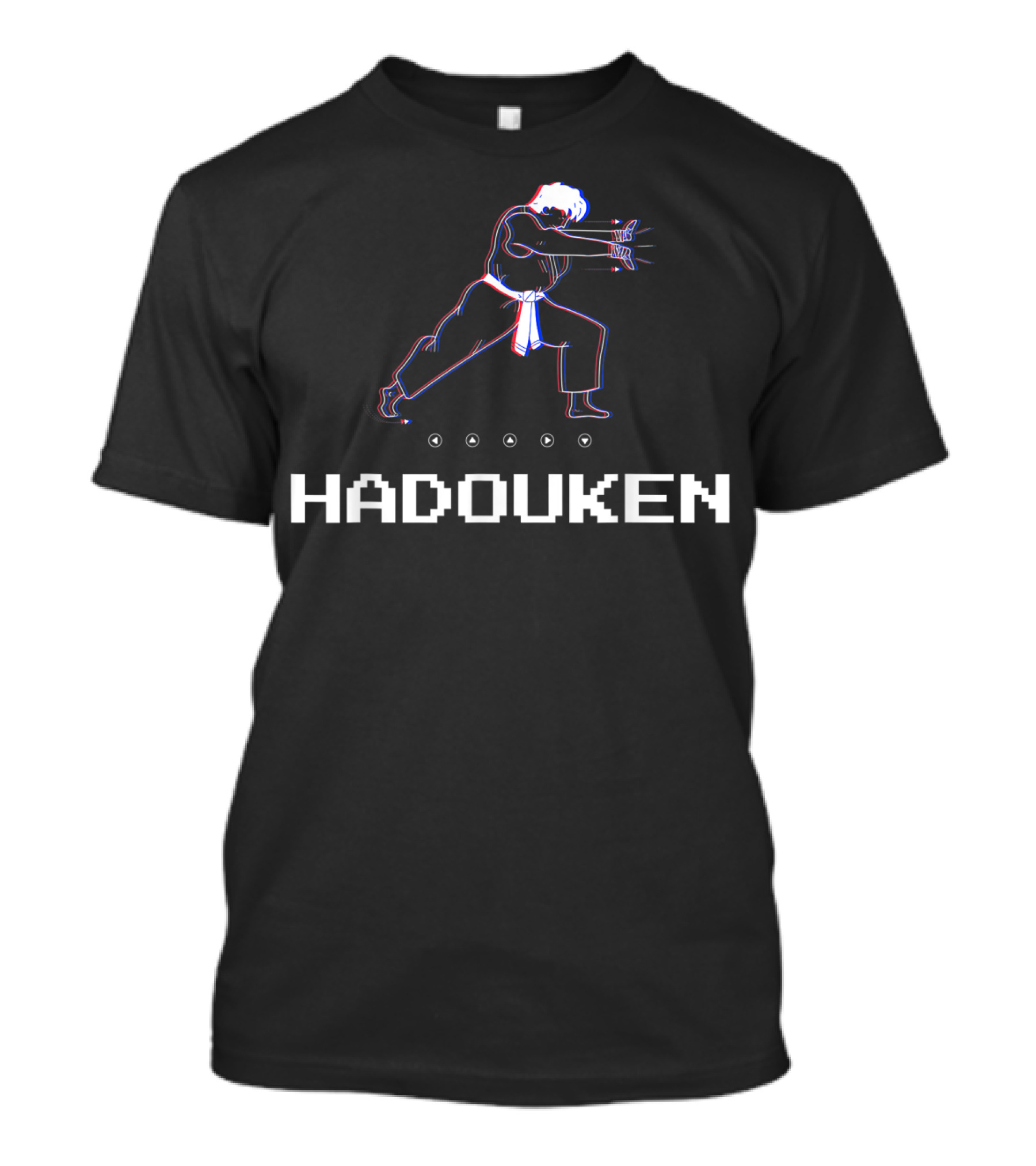 Retro Pixel Gamer Hadouken Fighting Move T-Shirt