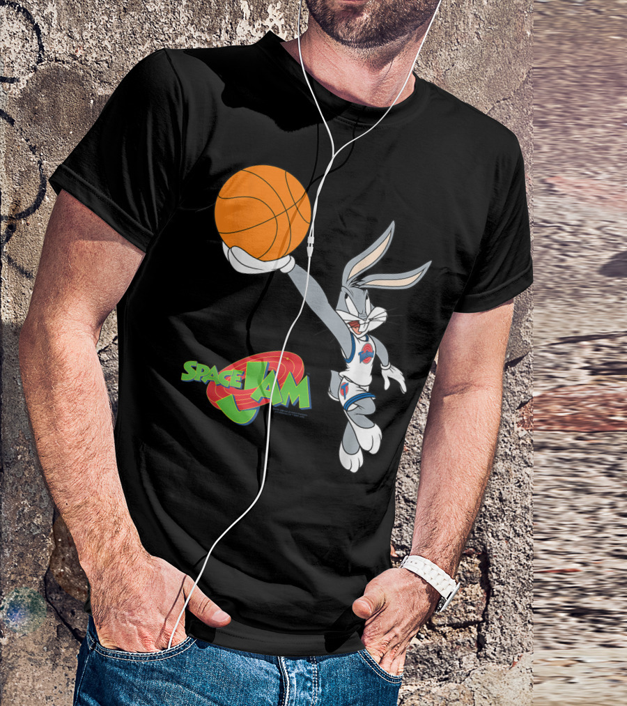 Space Jam Bugs Bunny Basketball Dunk Vintage T-Shirt