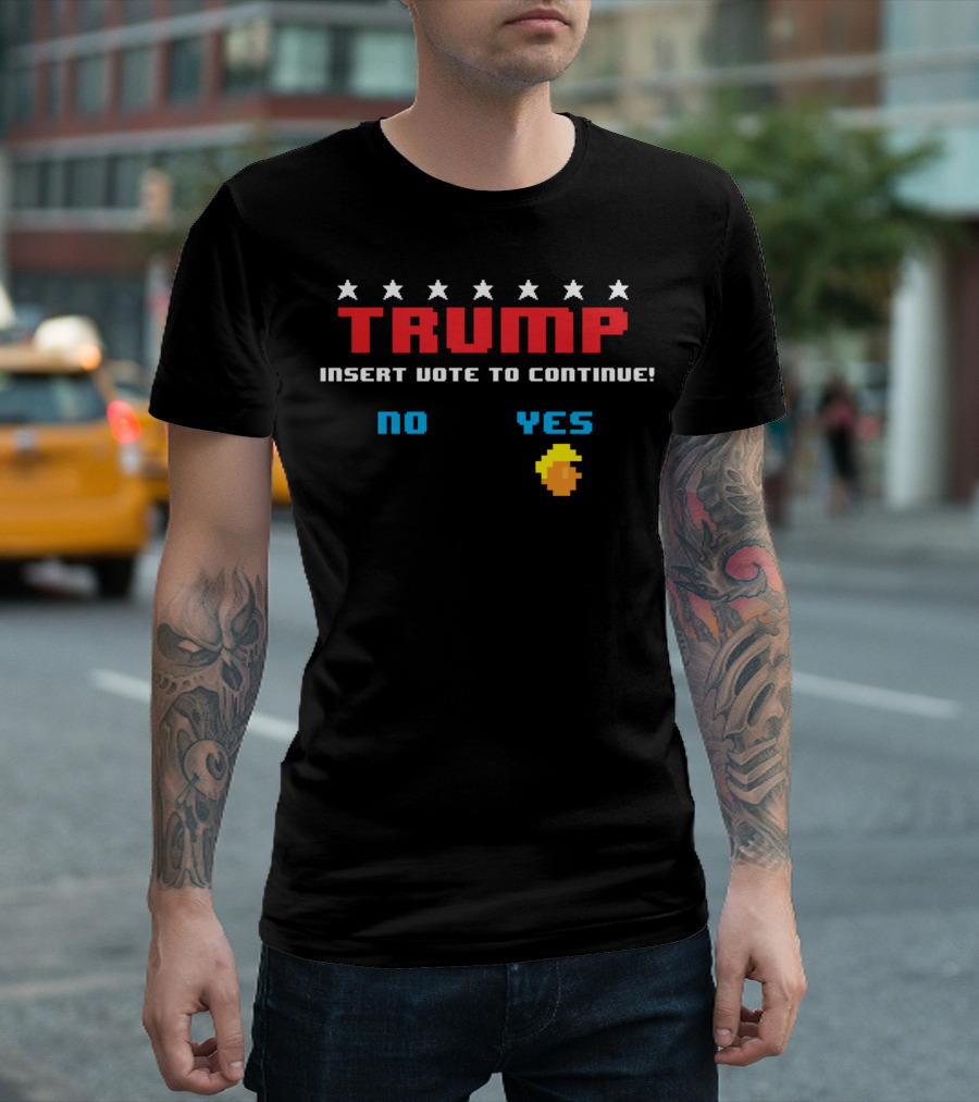 Trump Insert Vote to Continue Vintage Video Game T-Shirt