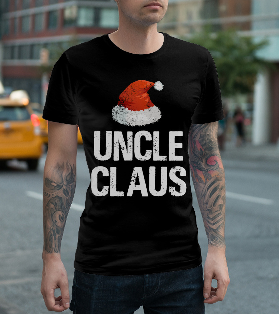 UNCLE CLAUS Santa Hat Christmas T-Shirt