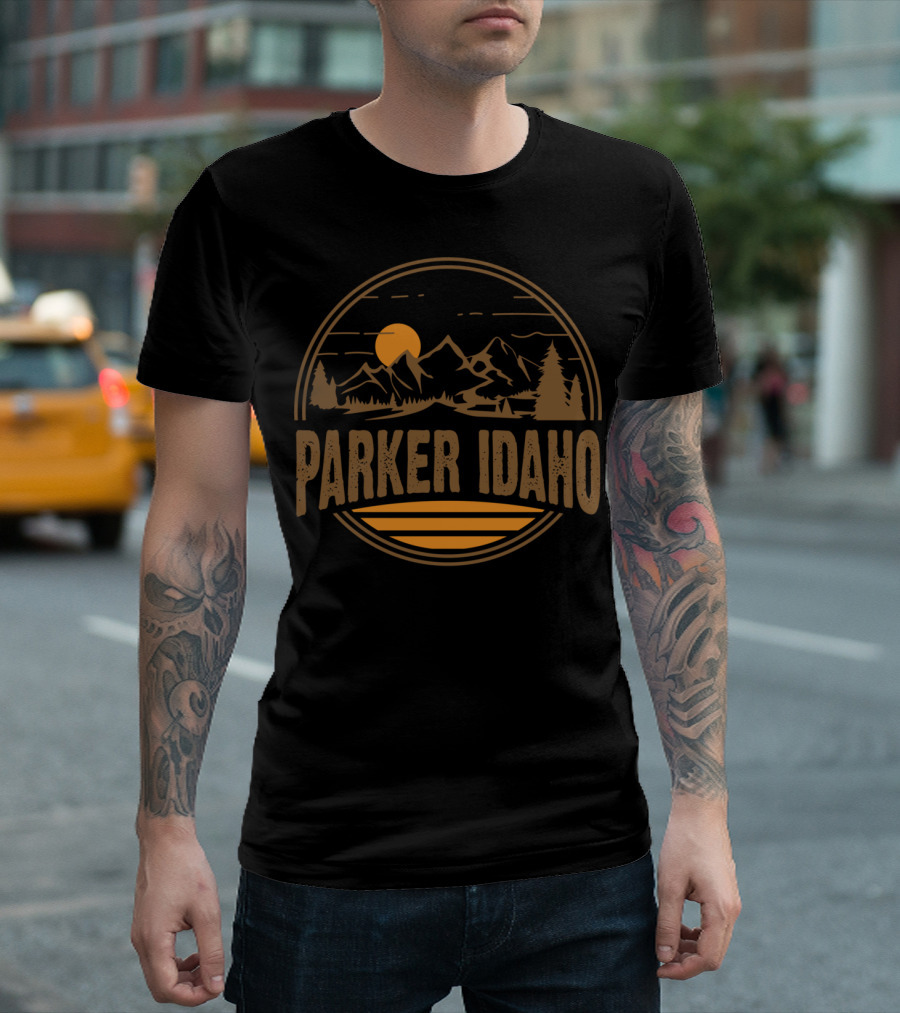 Parker Idaho Vintage Mountain Sunset T-Shirt
